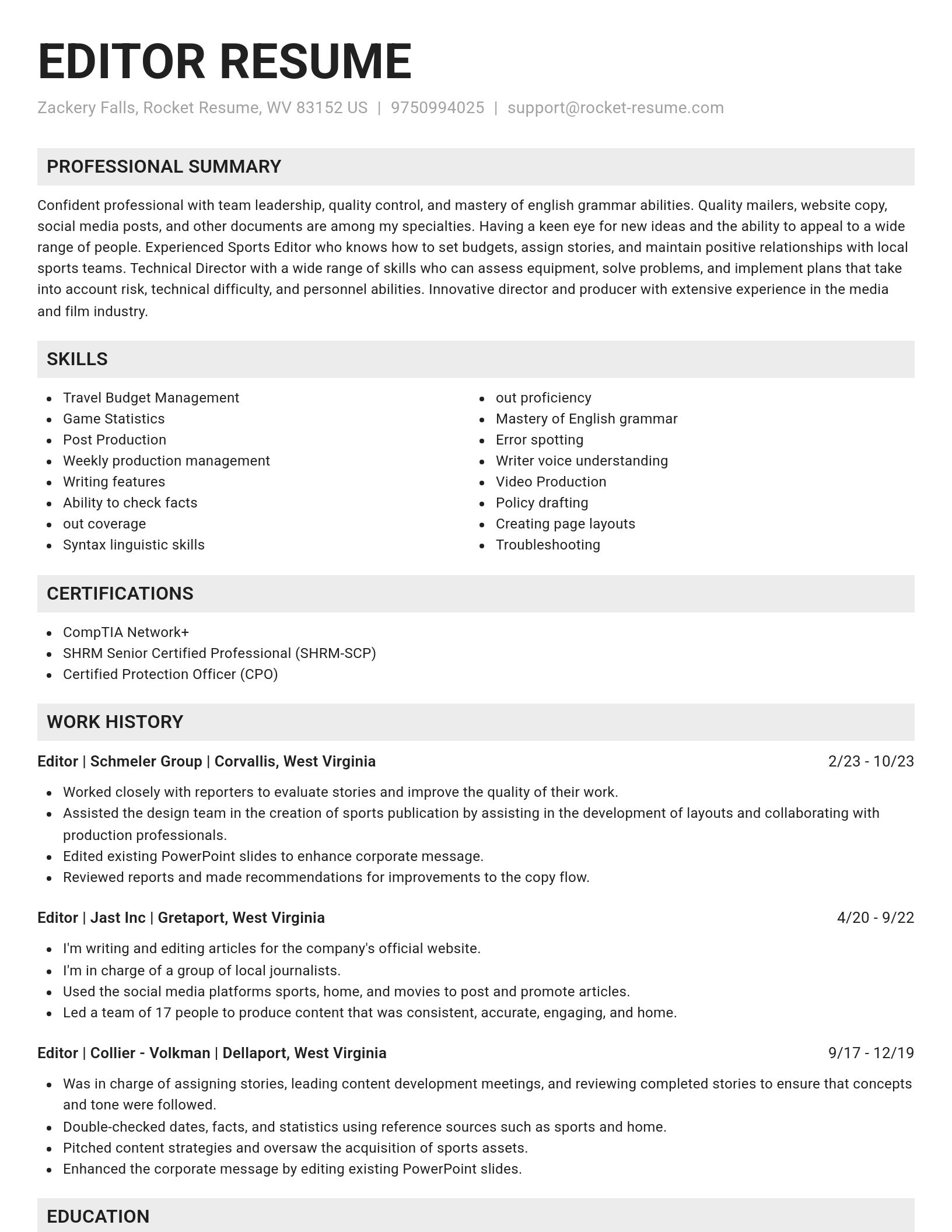 Genius resume template