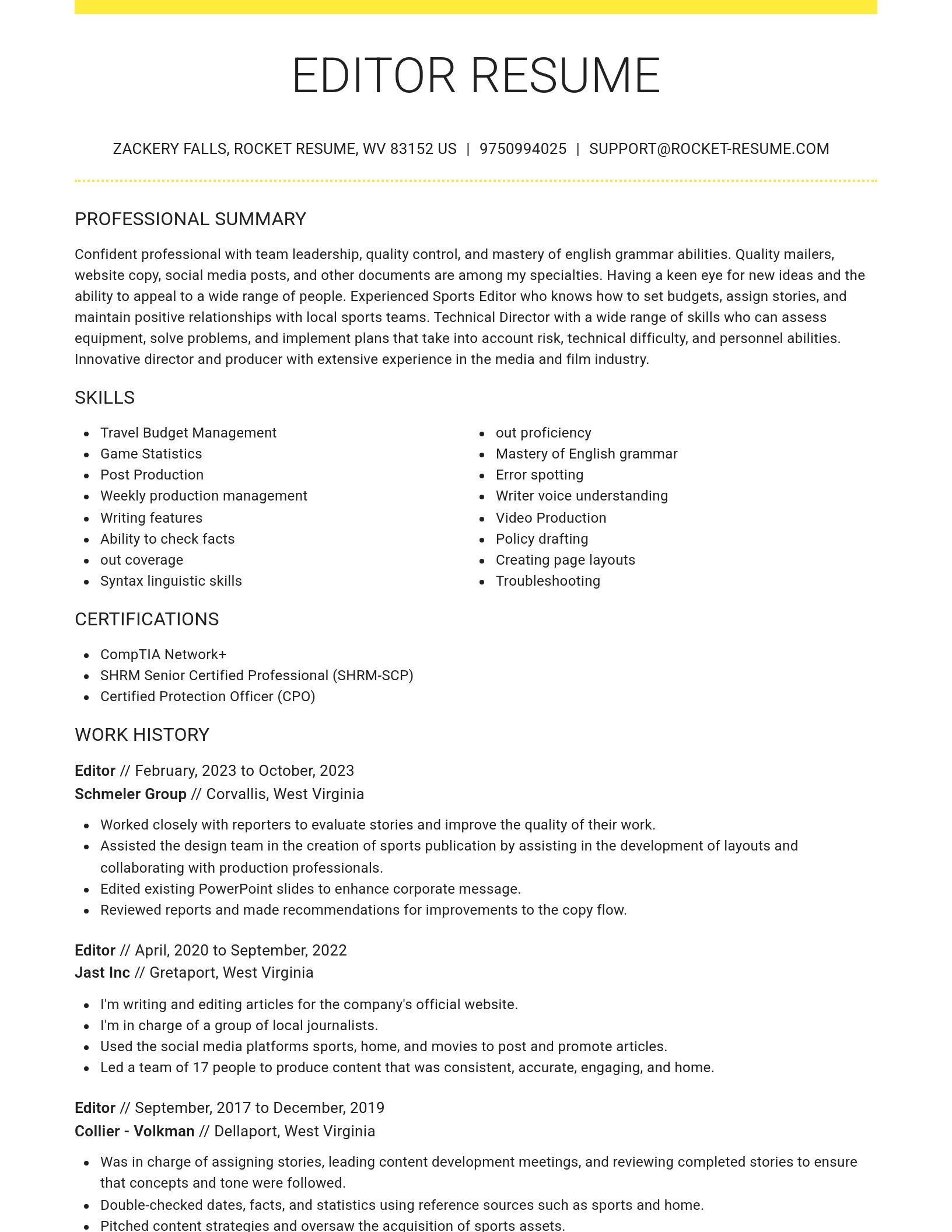 Grand resume template