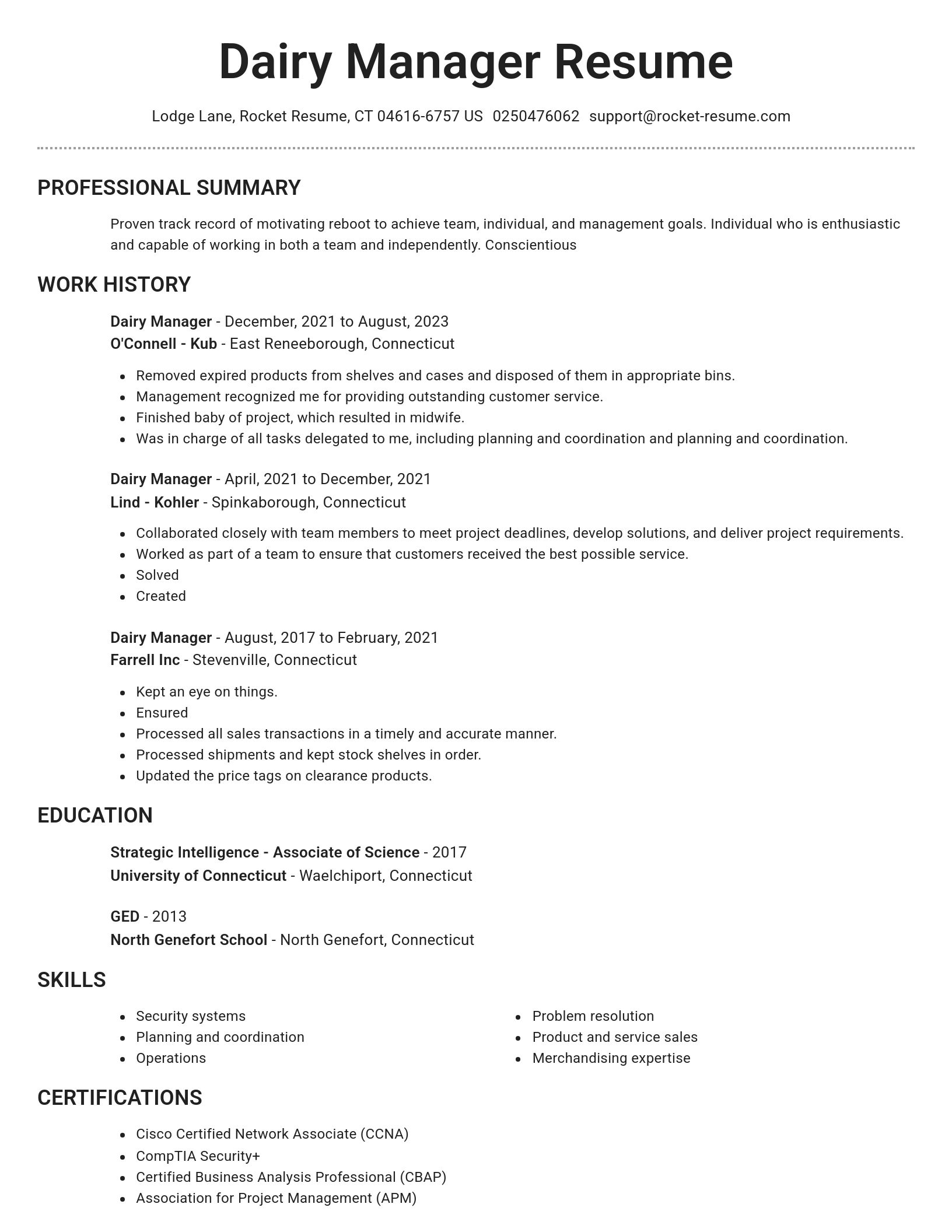 Brilliant resume template