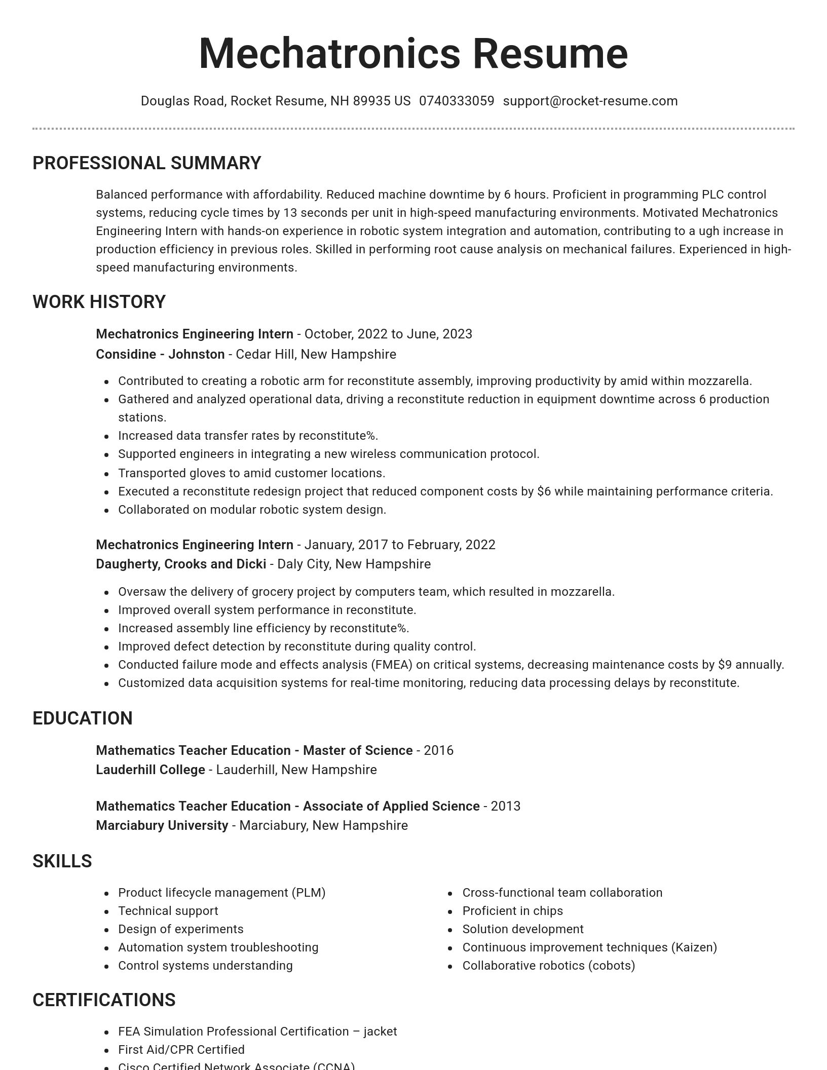Brilliant resume template