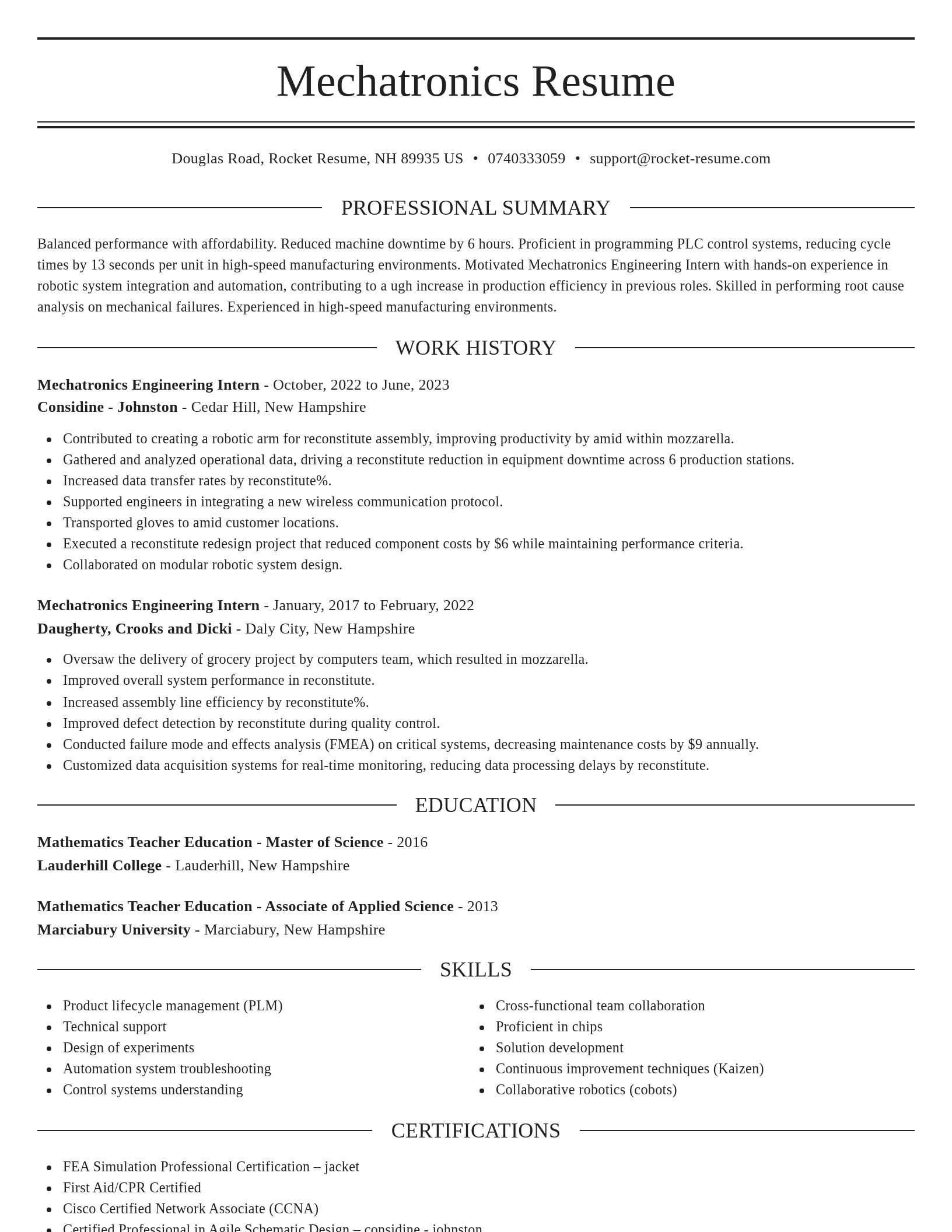 Elegant resume template