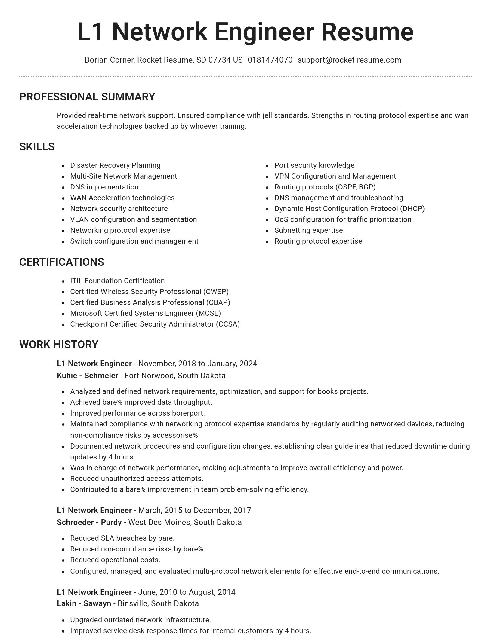 Brilliant resume template