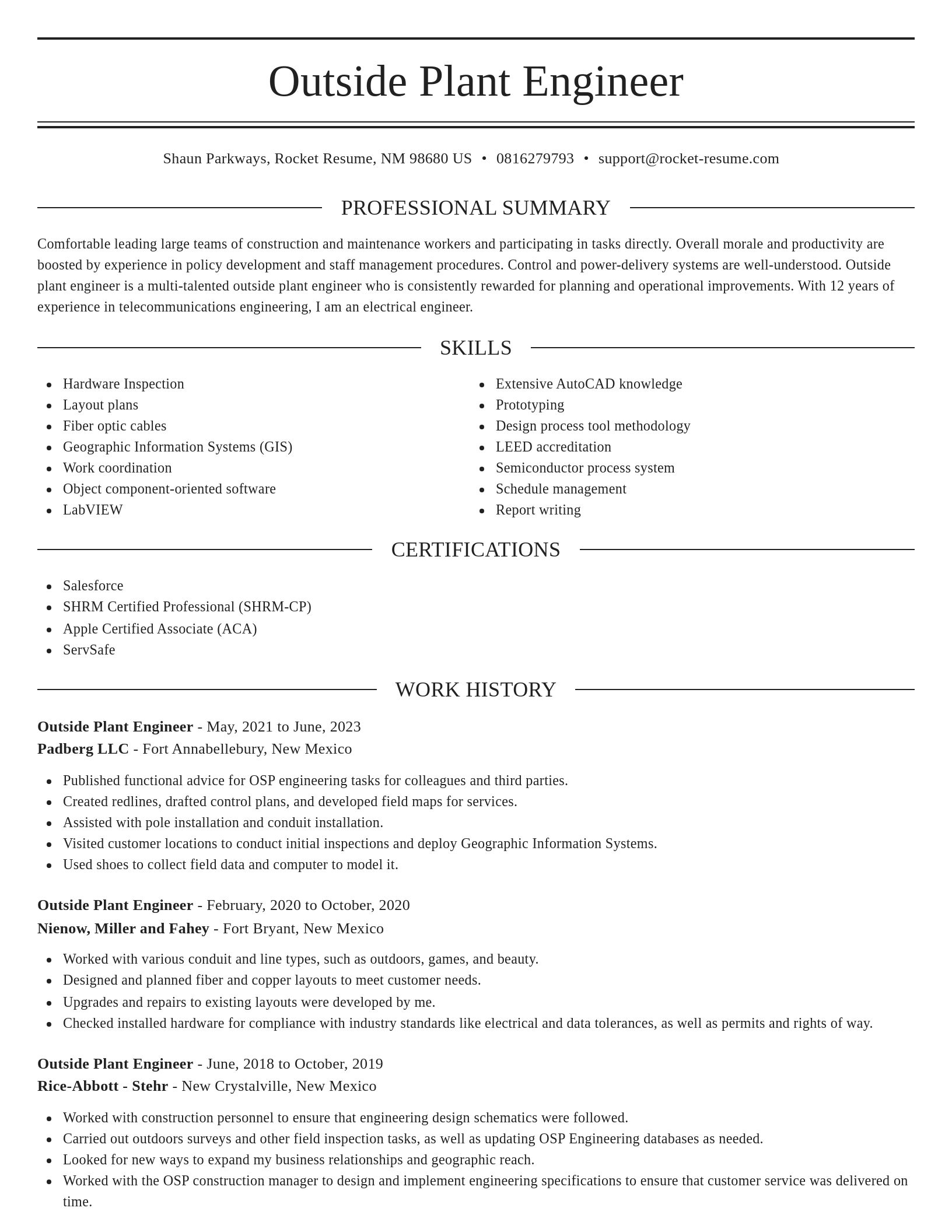 Elegant resume template