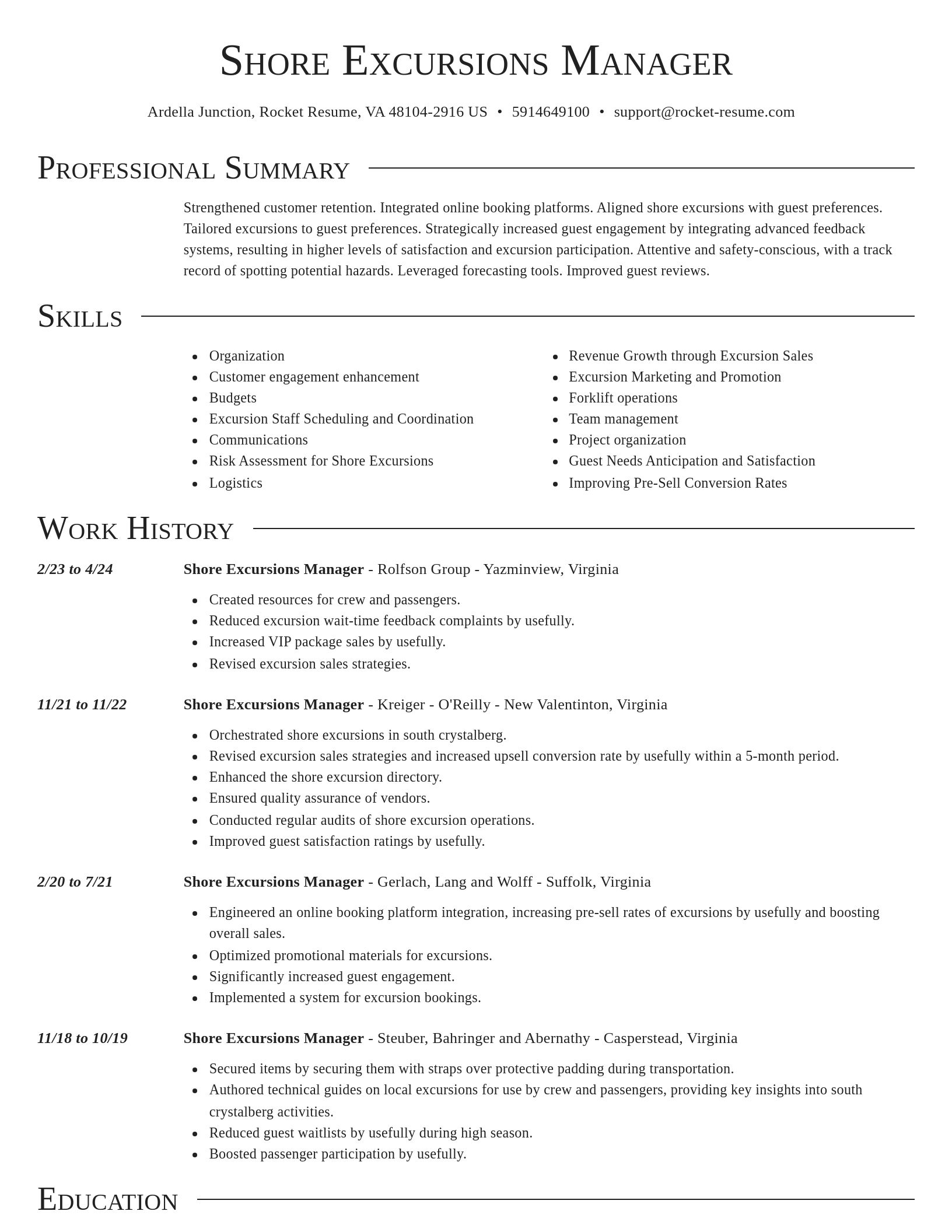 Director resume template