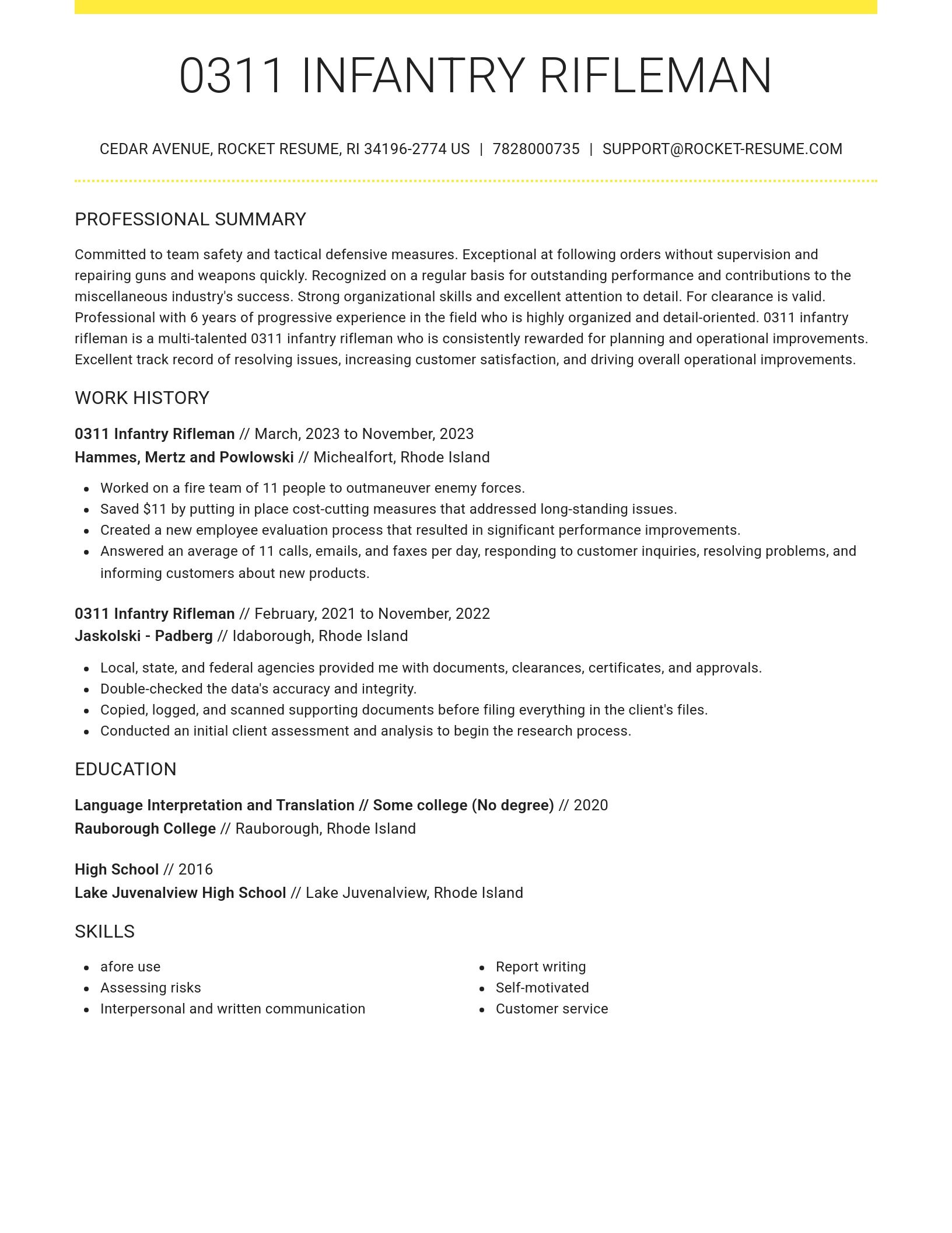 Grand resume template
