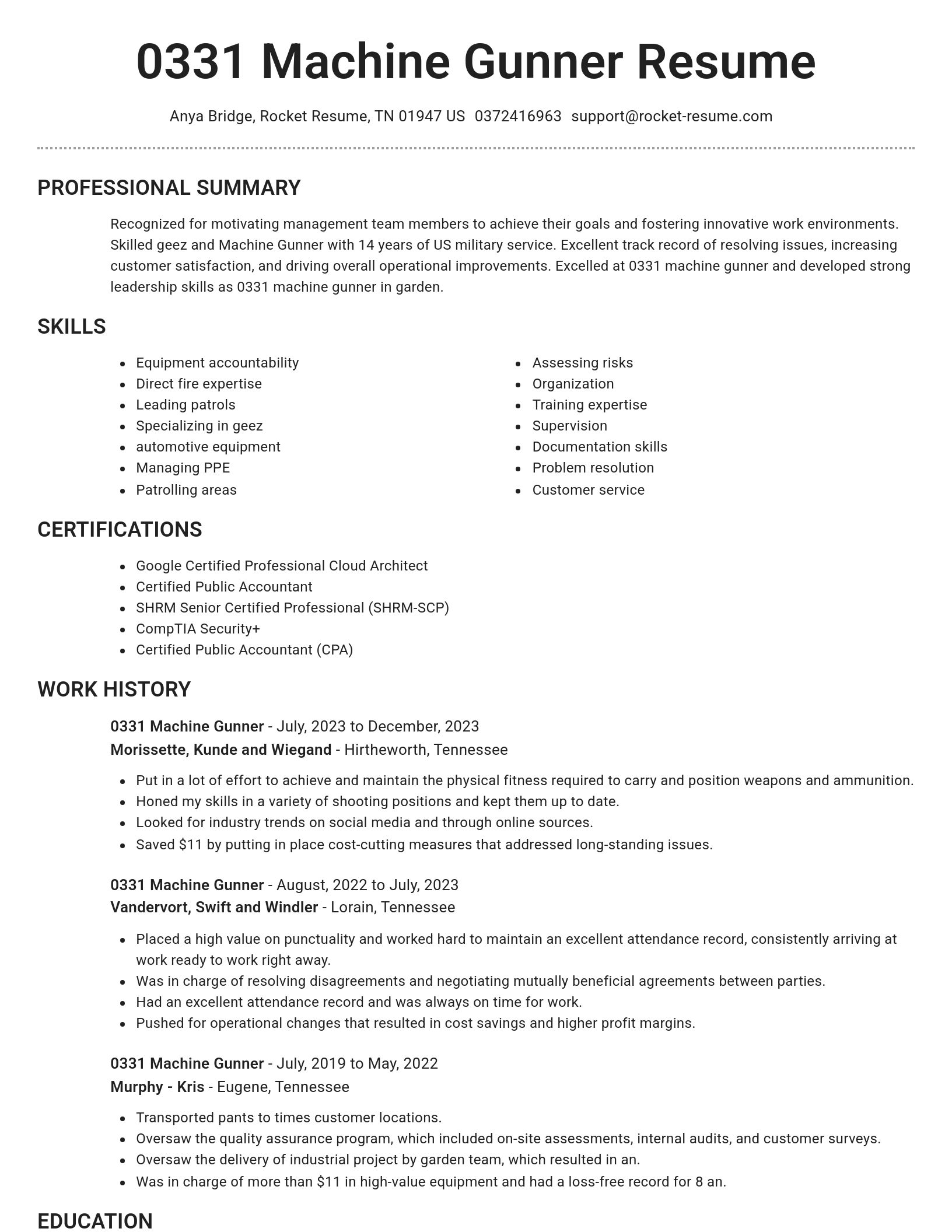 Brilliant resume template