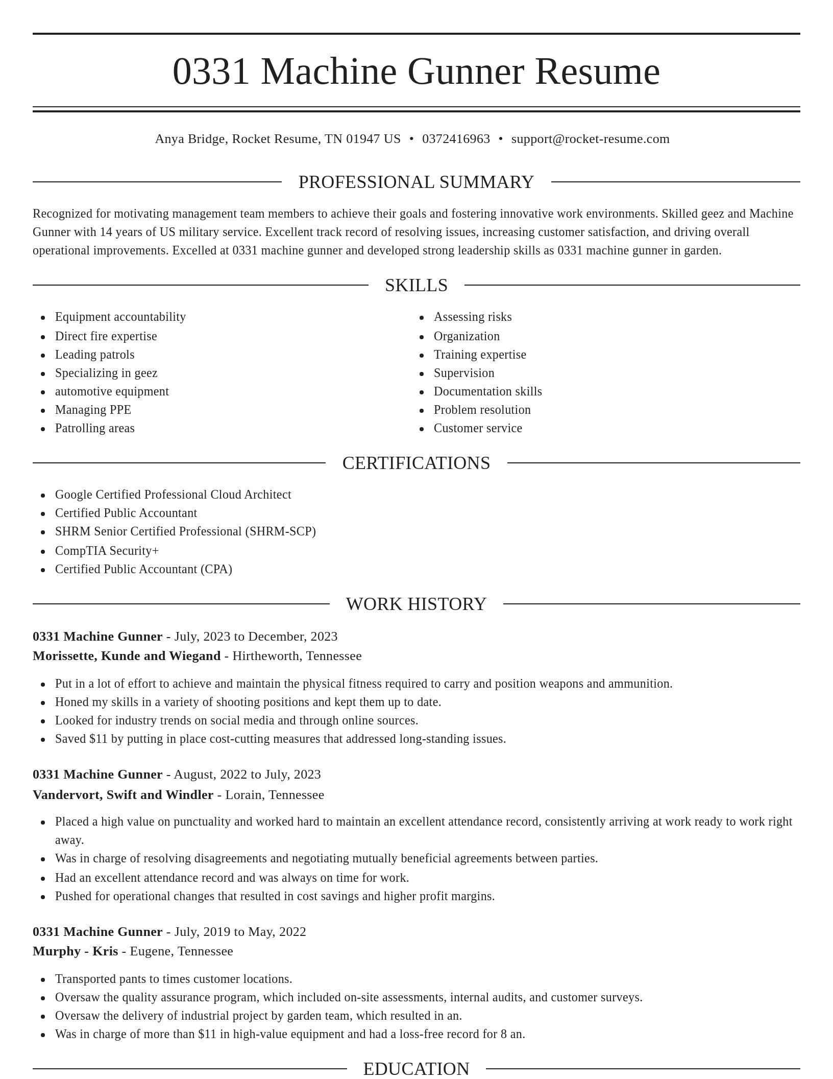 Elegant resume template