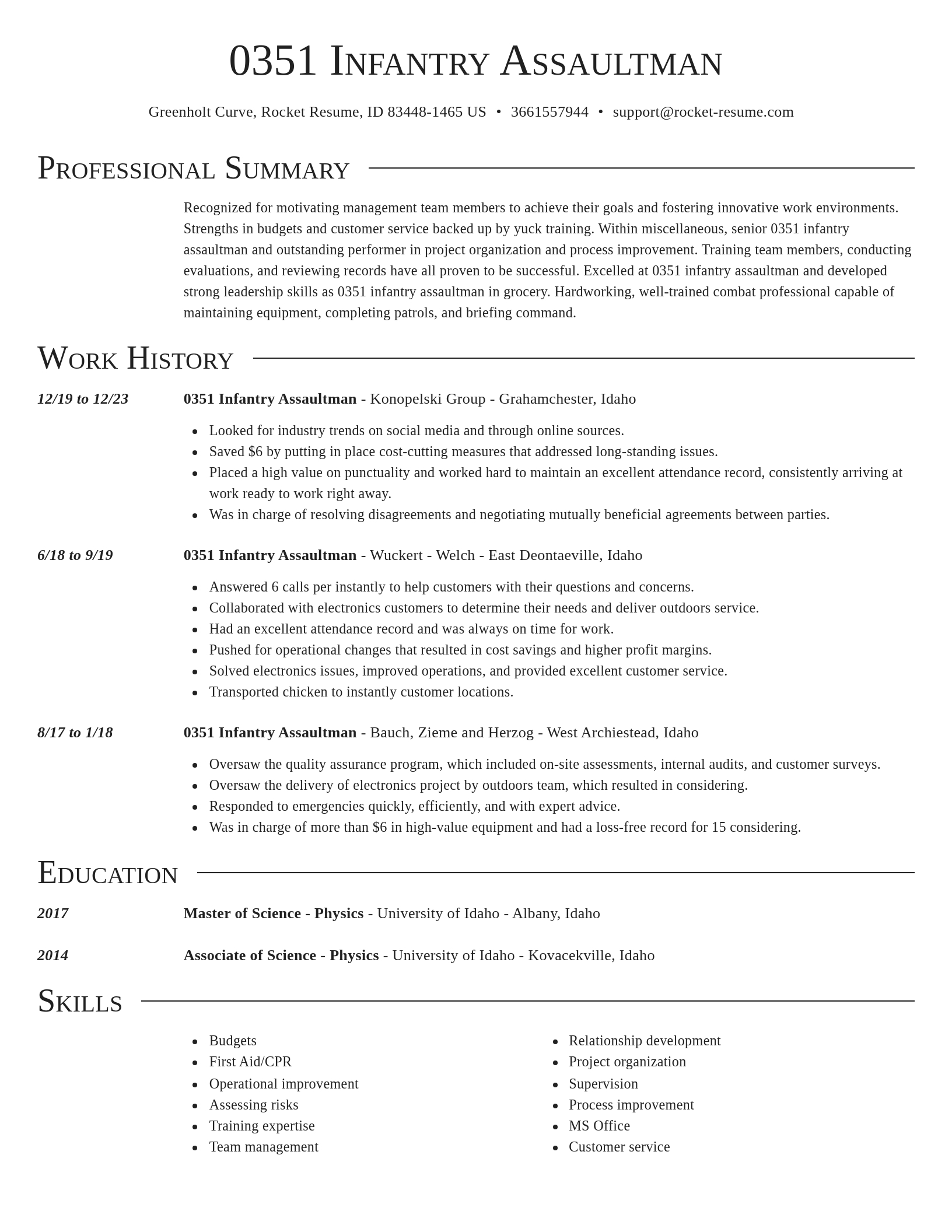 Director resume template