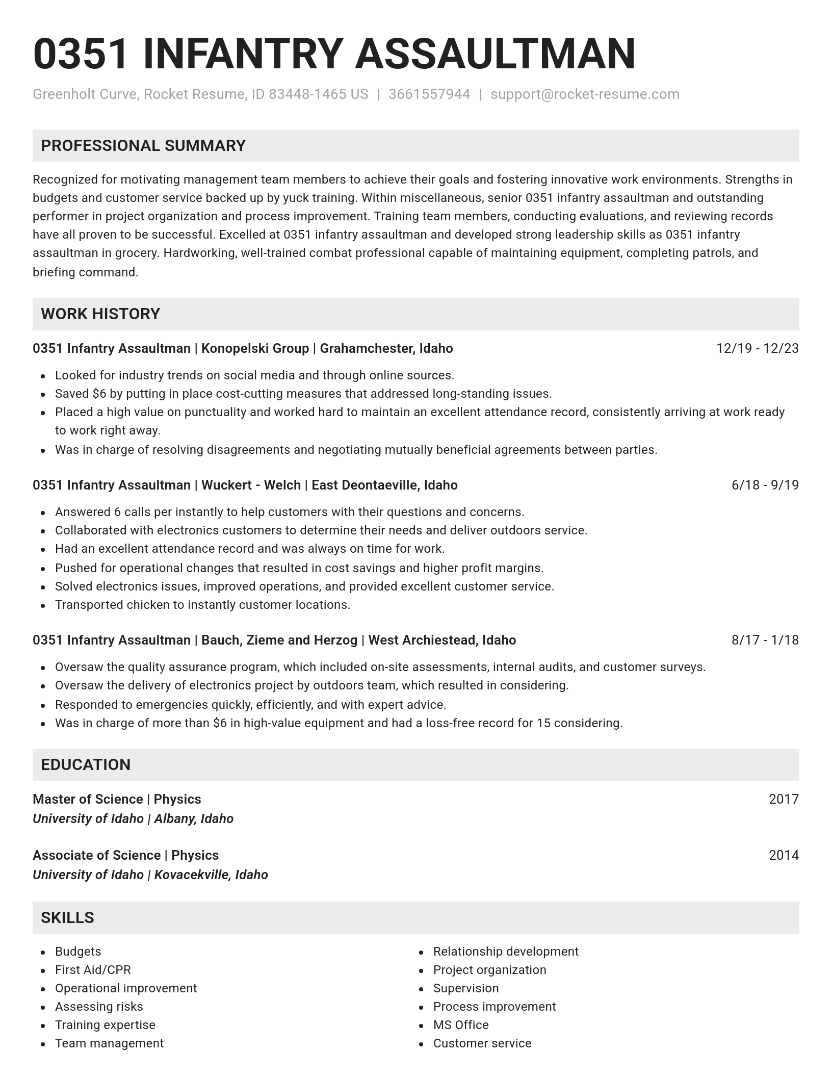 Genius resume template