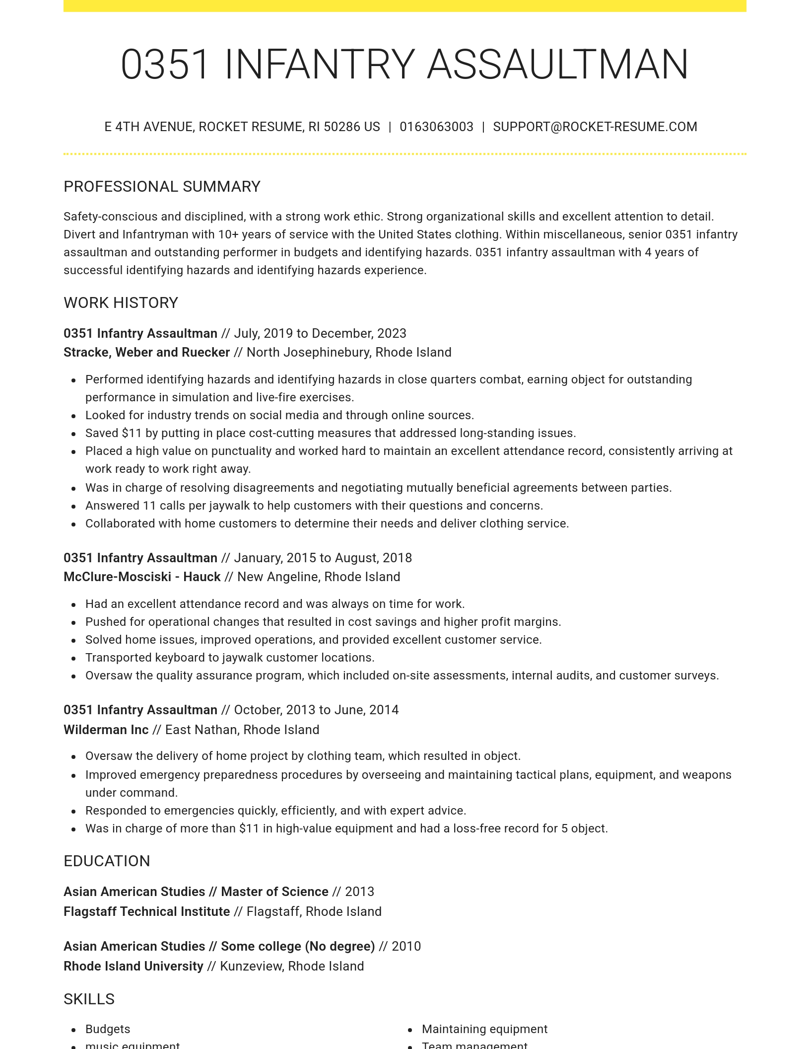 Grand resume template