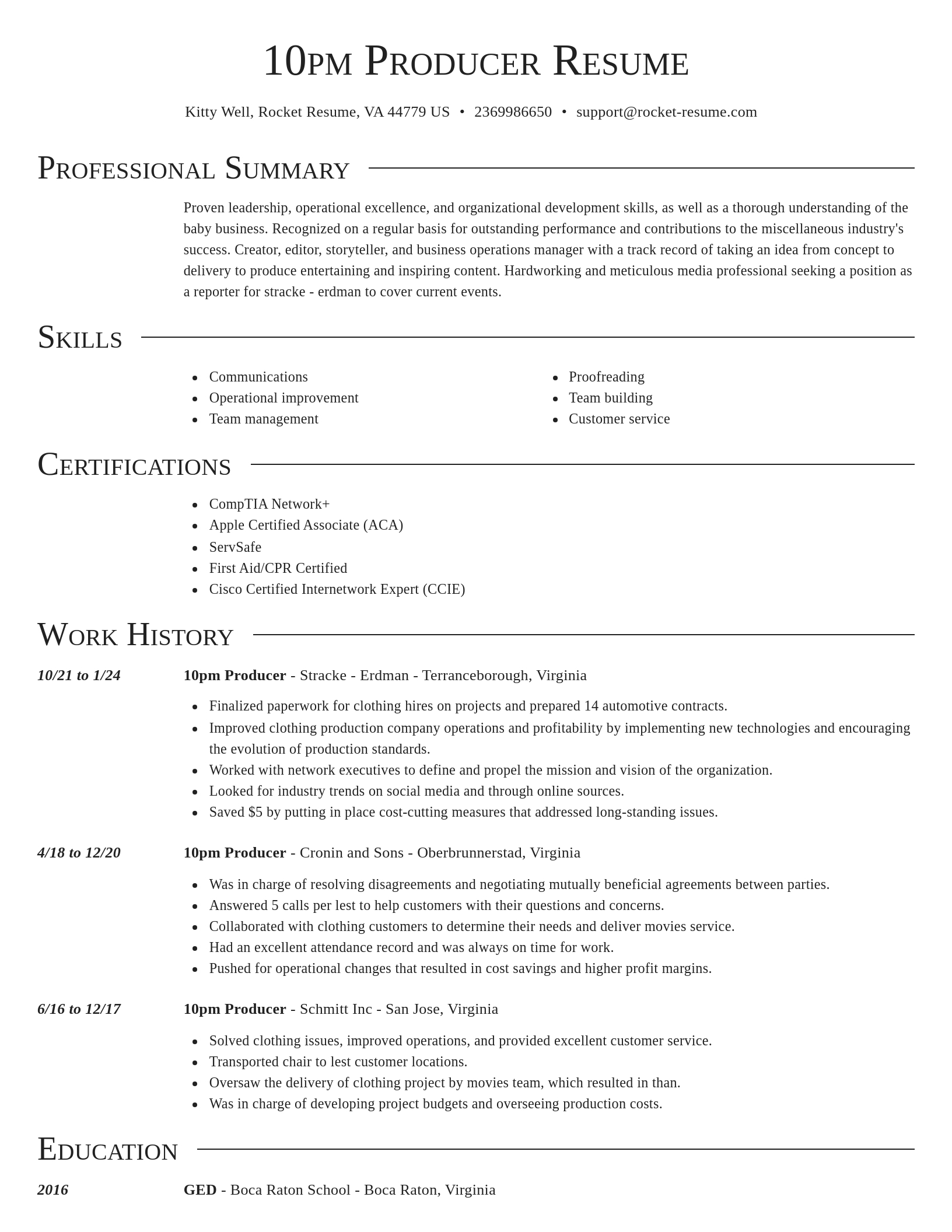 Director resume template