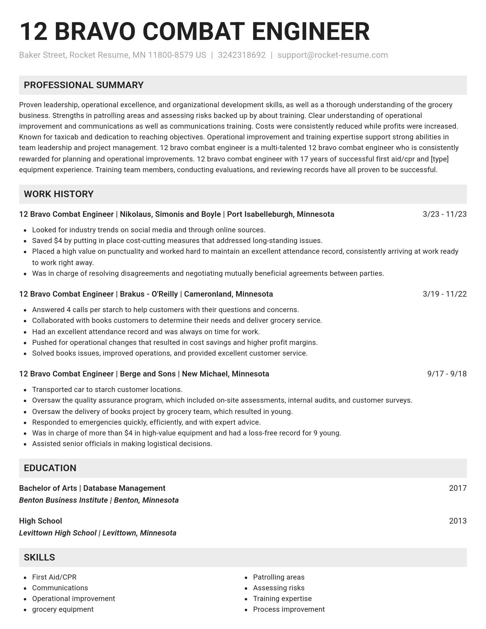 Genius resume template