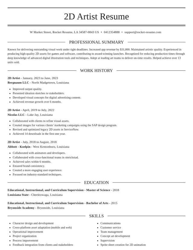 Elegant resume template