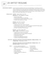 2D Artist resume template