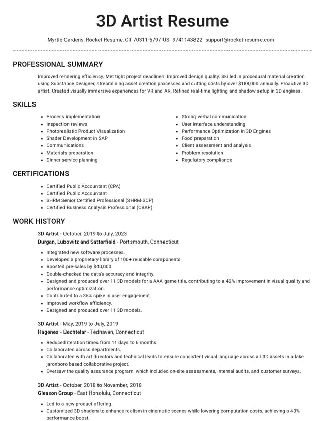 Brilliant resume template