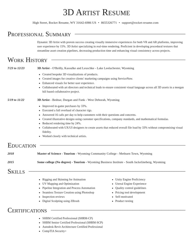 Director resume template