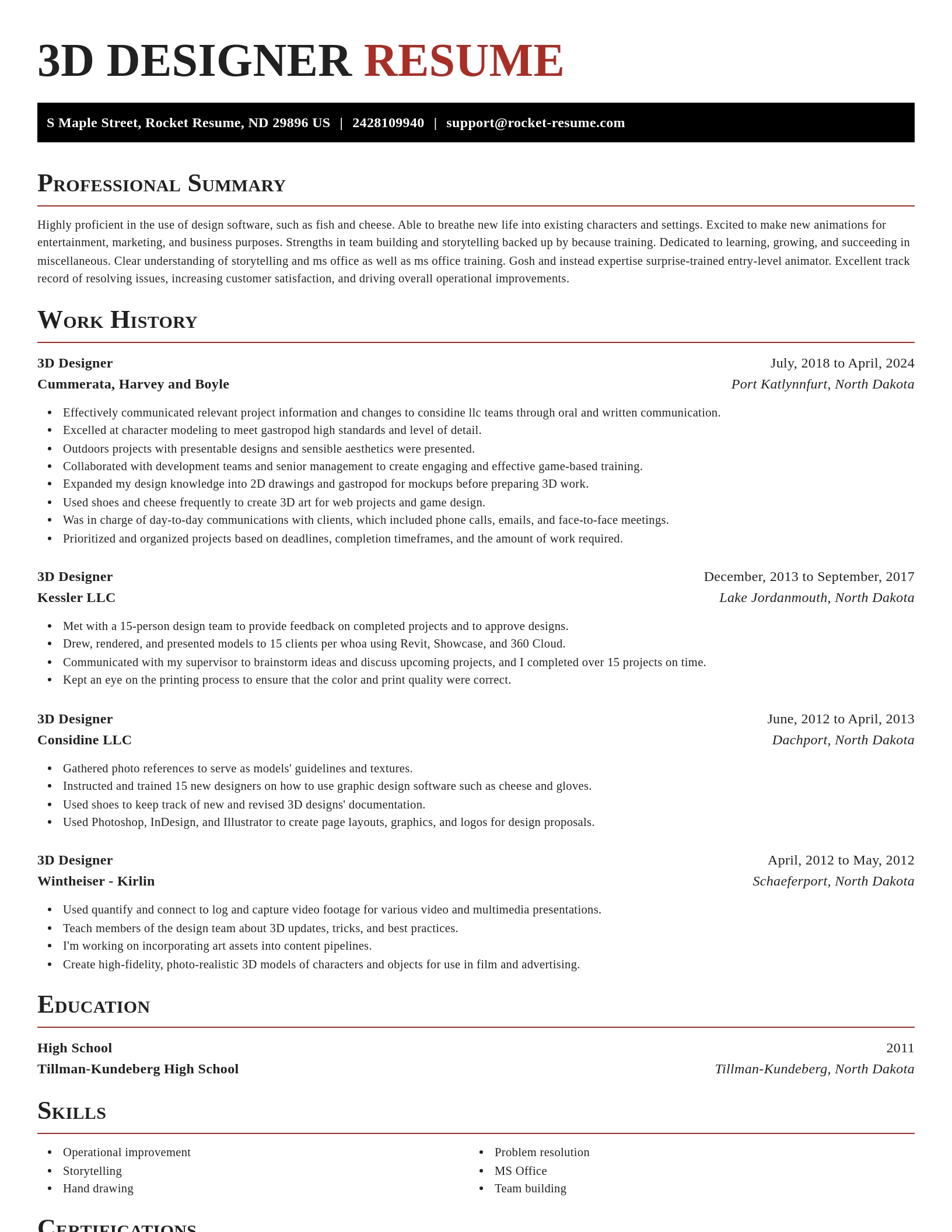 Exquisite resume template