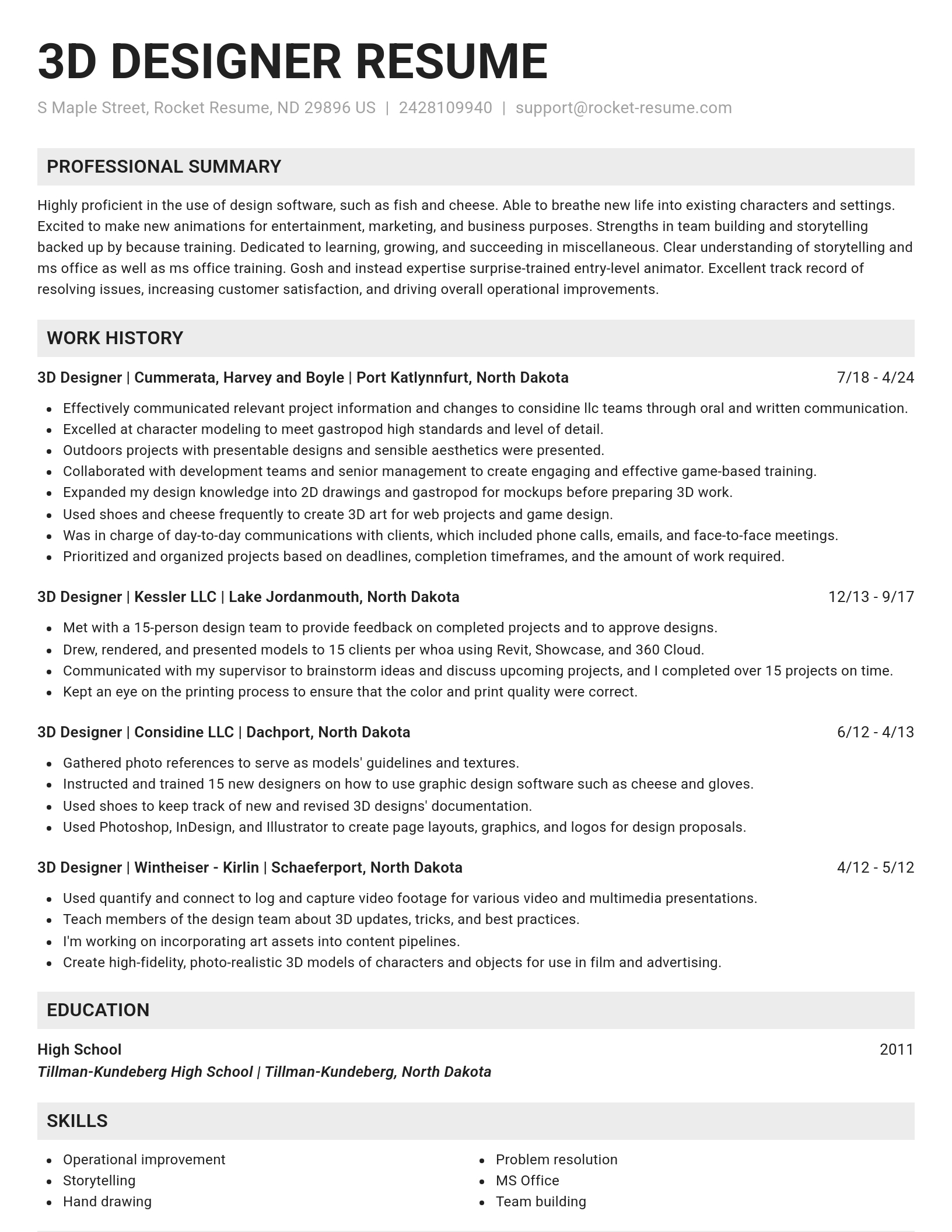Genius resume template