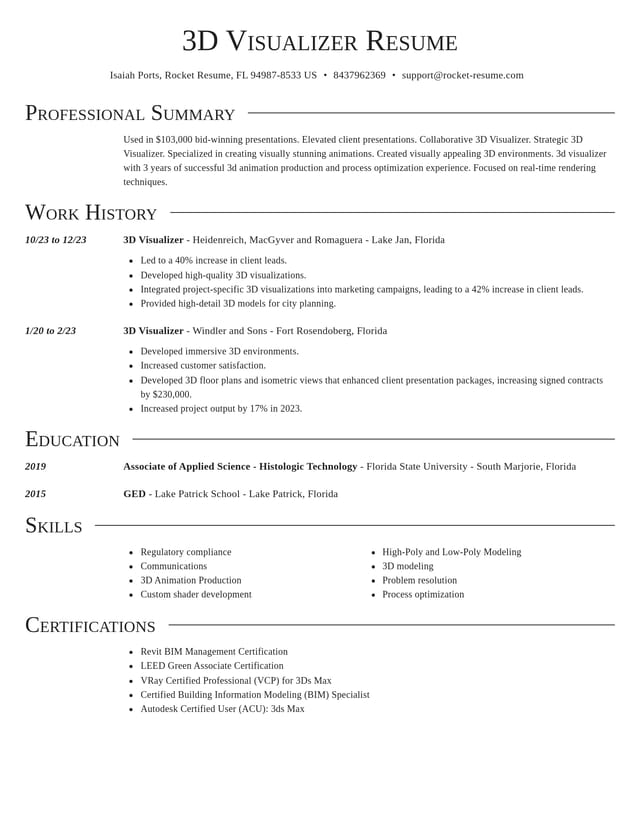 Director resume template