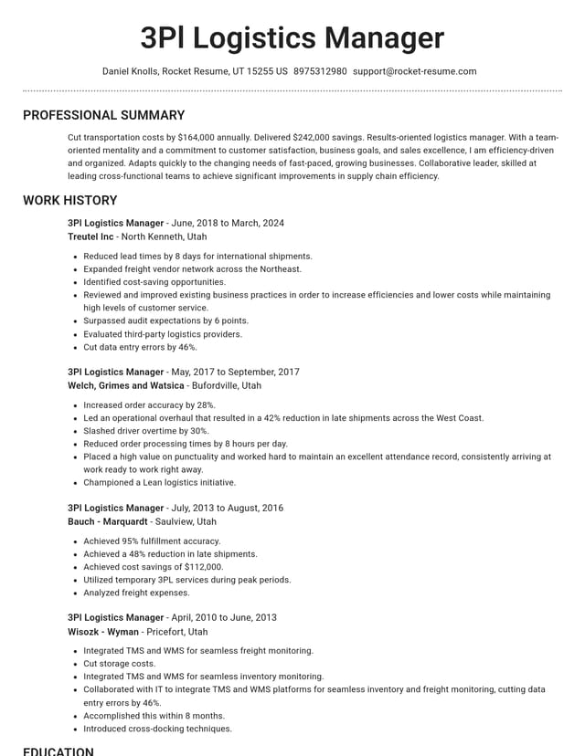 Brilliant resume template