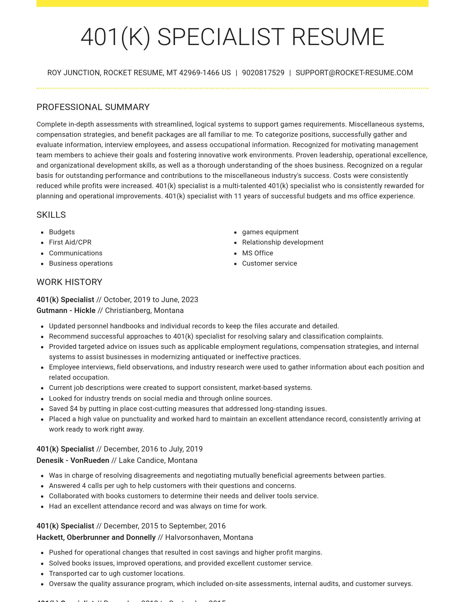 Grand resume template