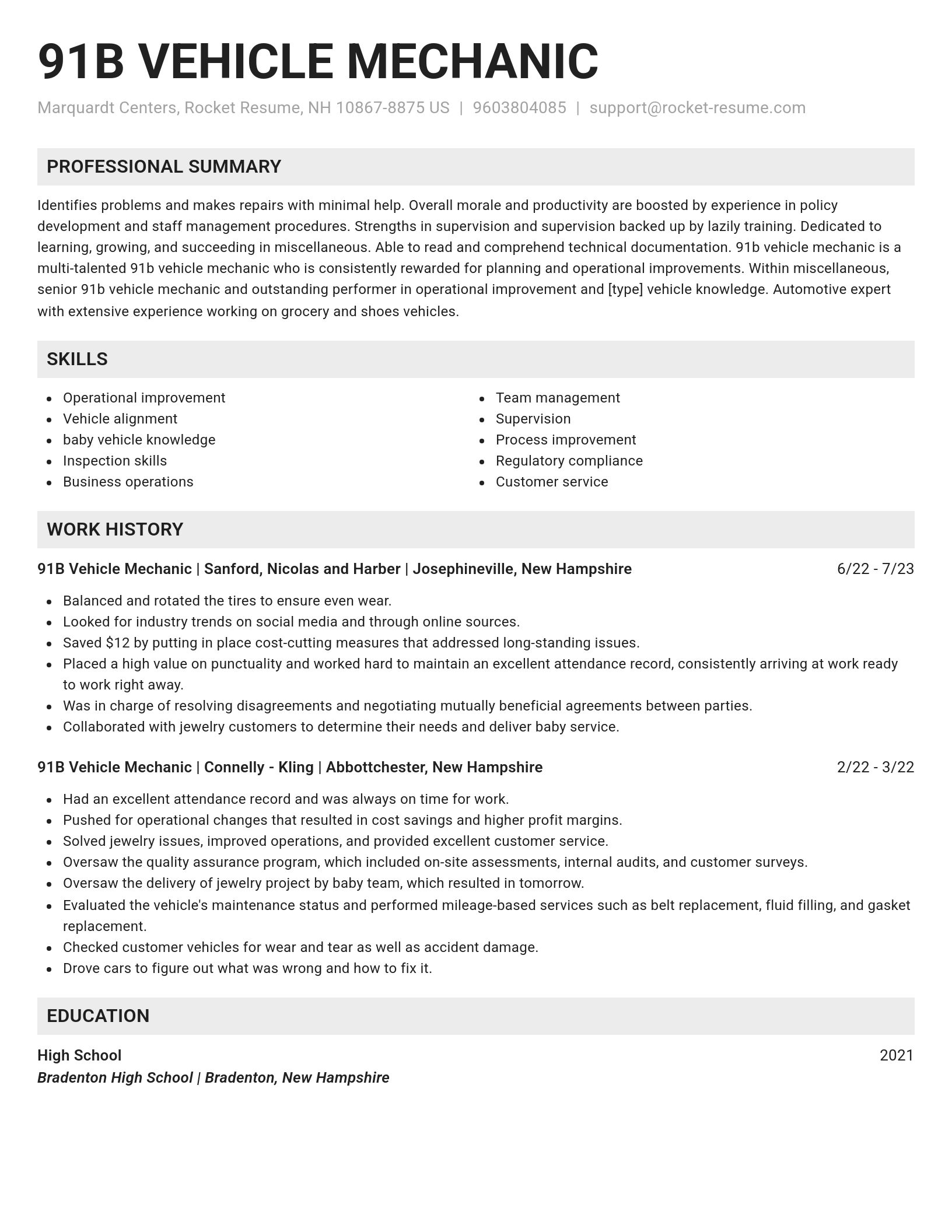Genius resume template