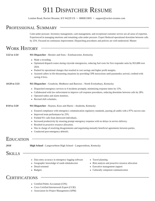 Director resume template