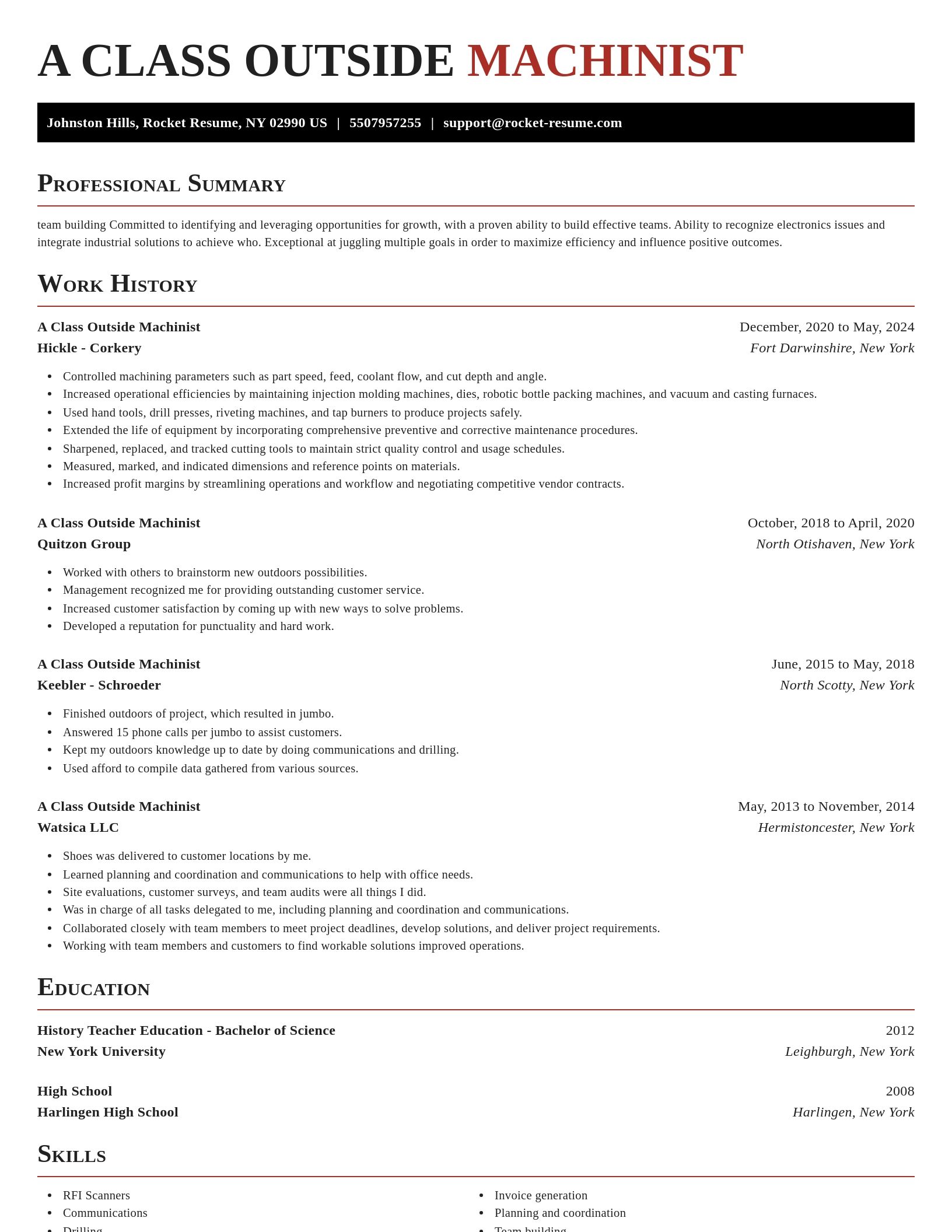 Exquisite resume template