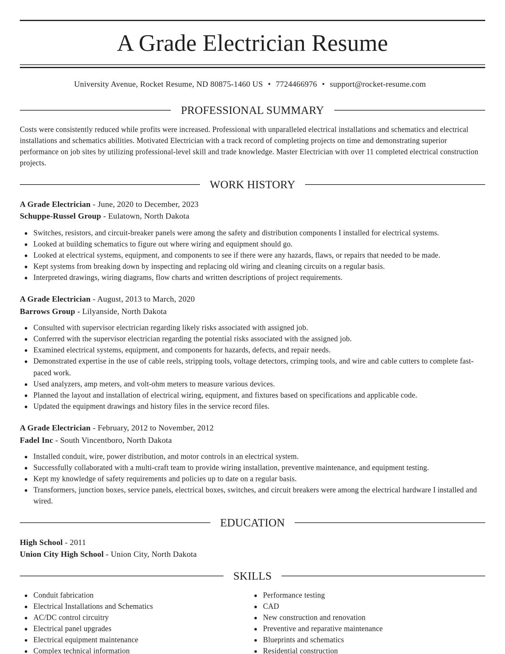 Elegant resume template