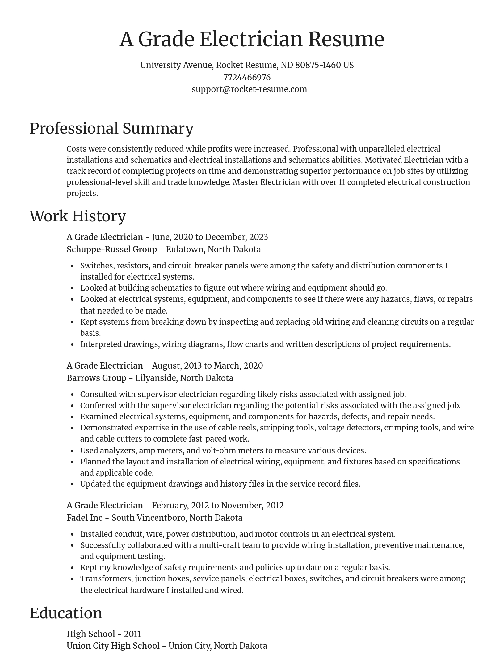 Focal Point resume template