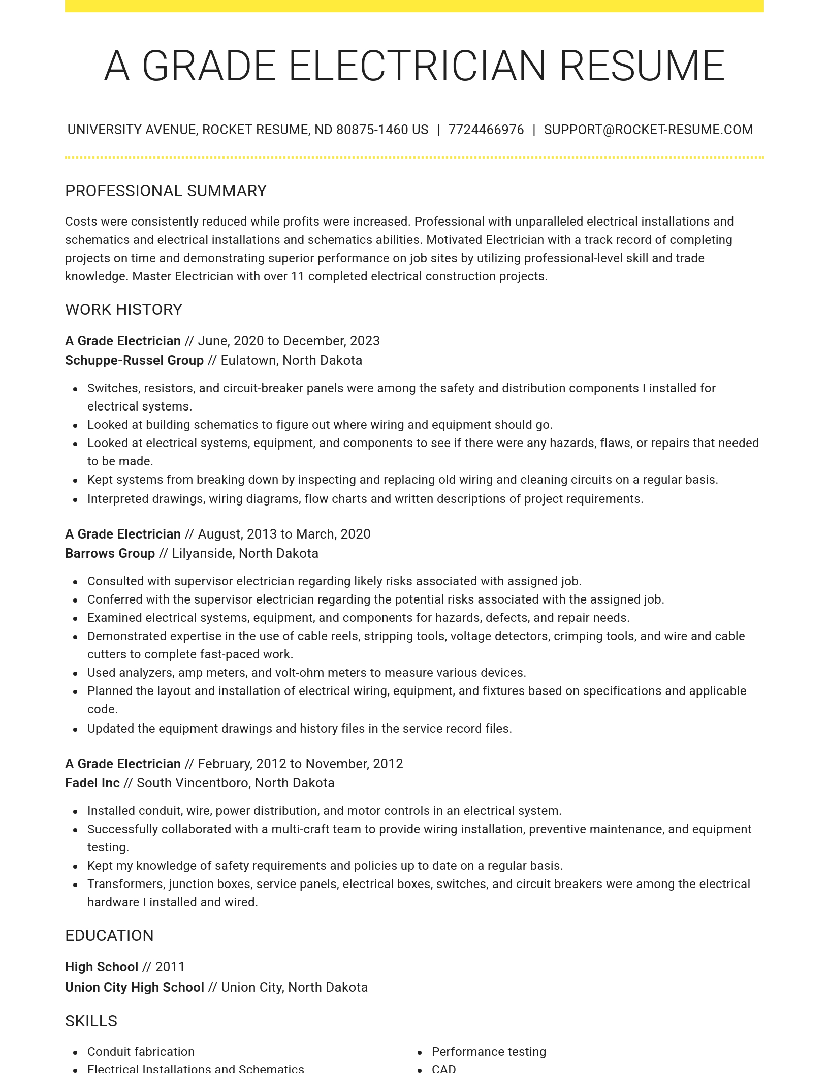 Grand resume template