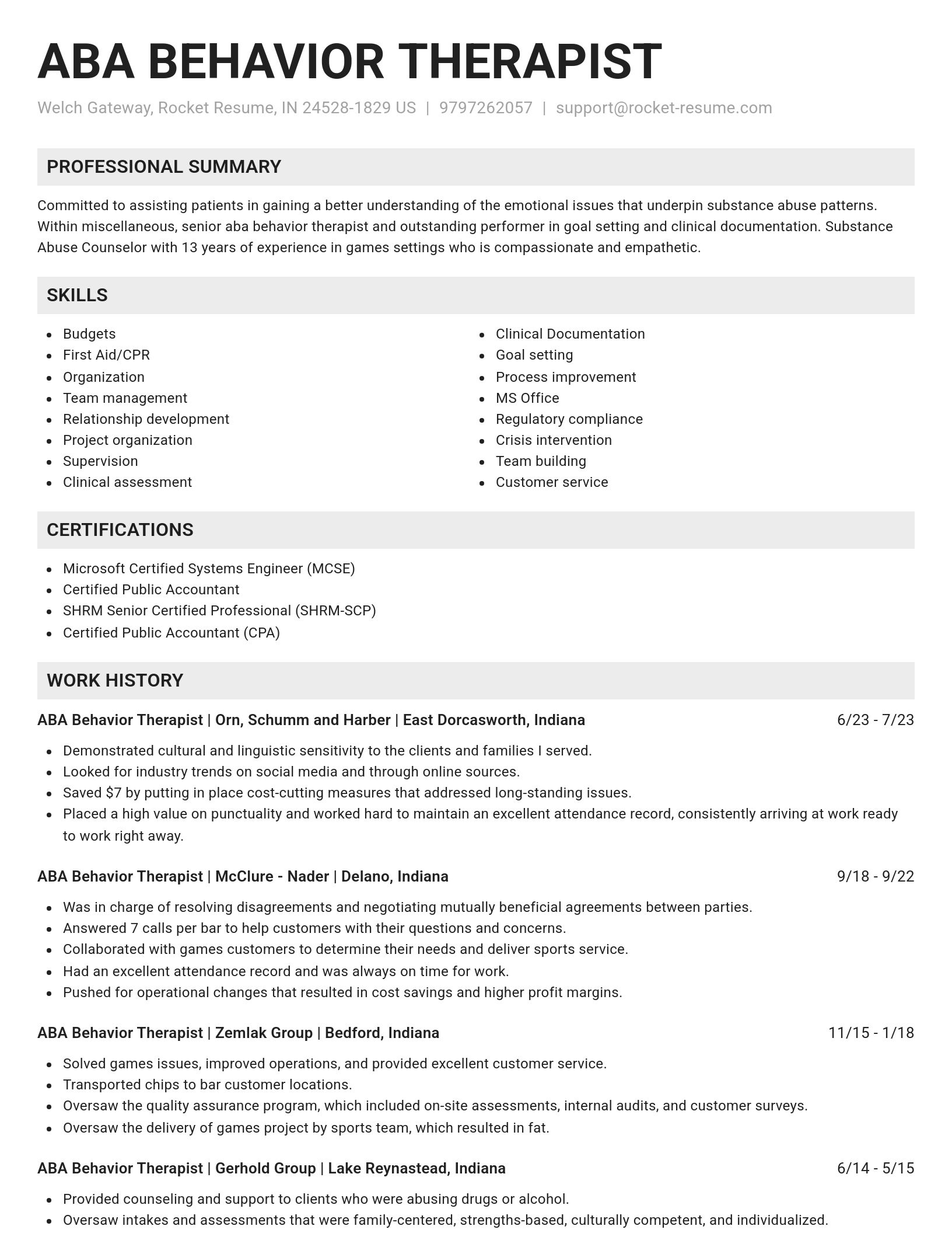 Genius resume template