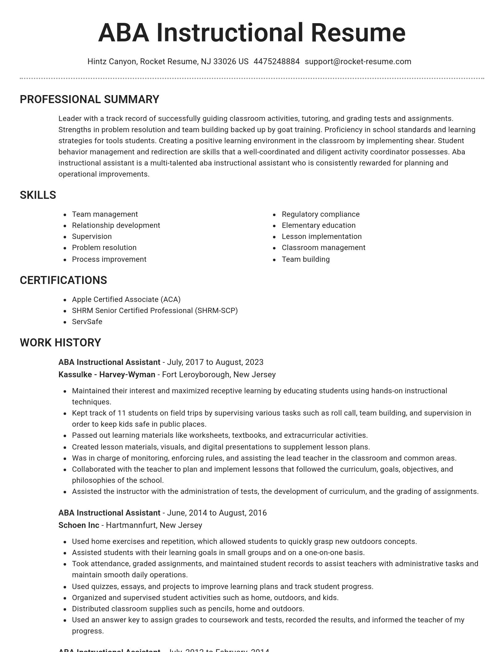 Brilliant resume template