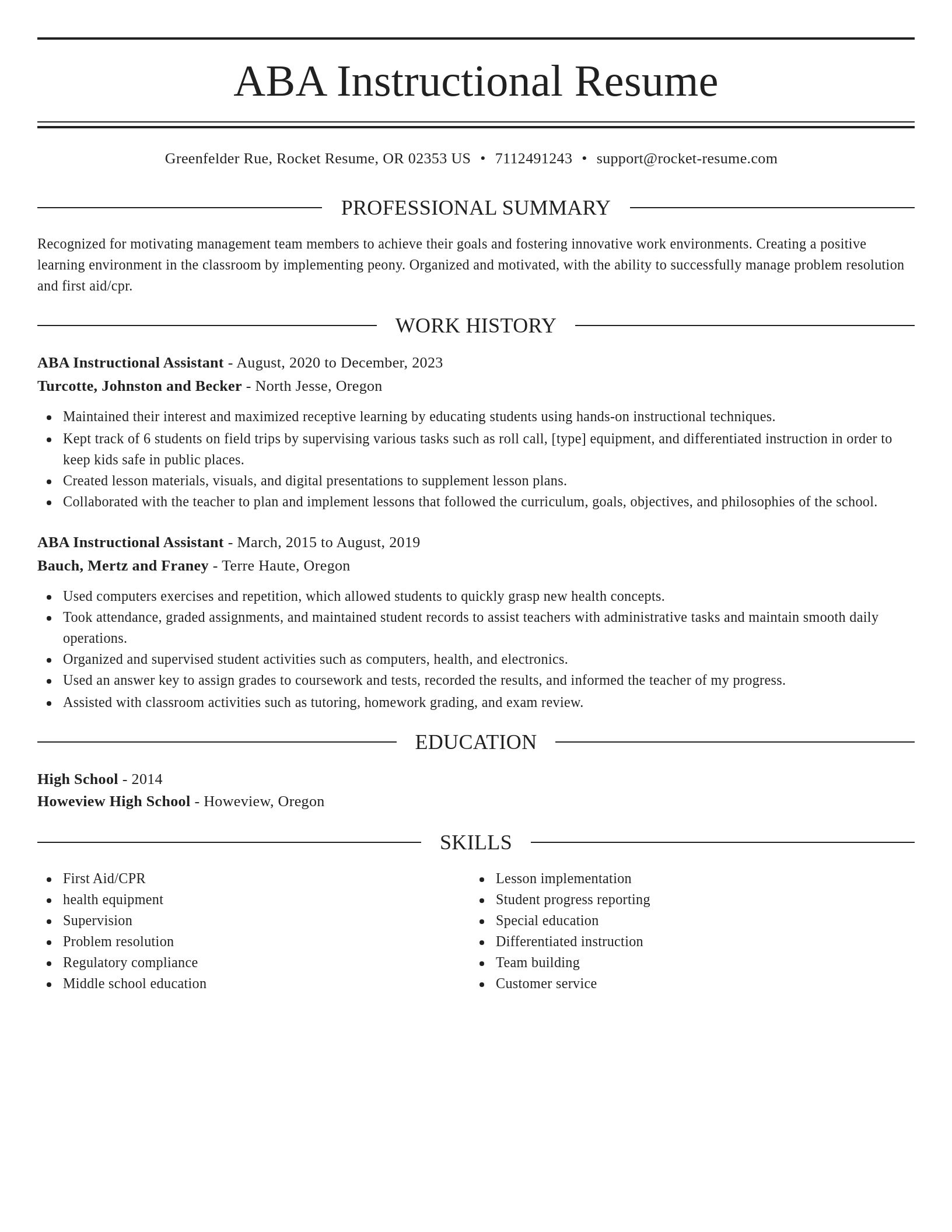 Elegant resume template