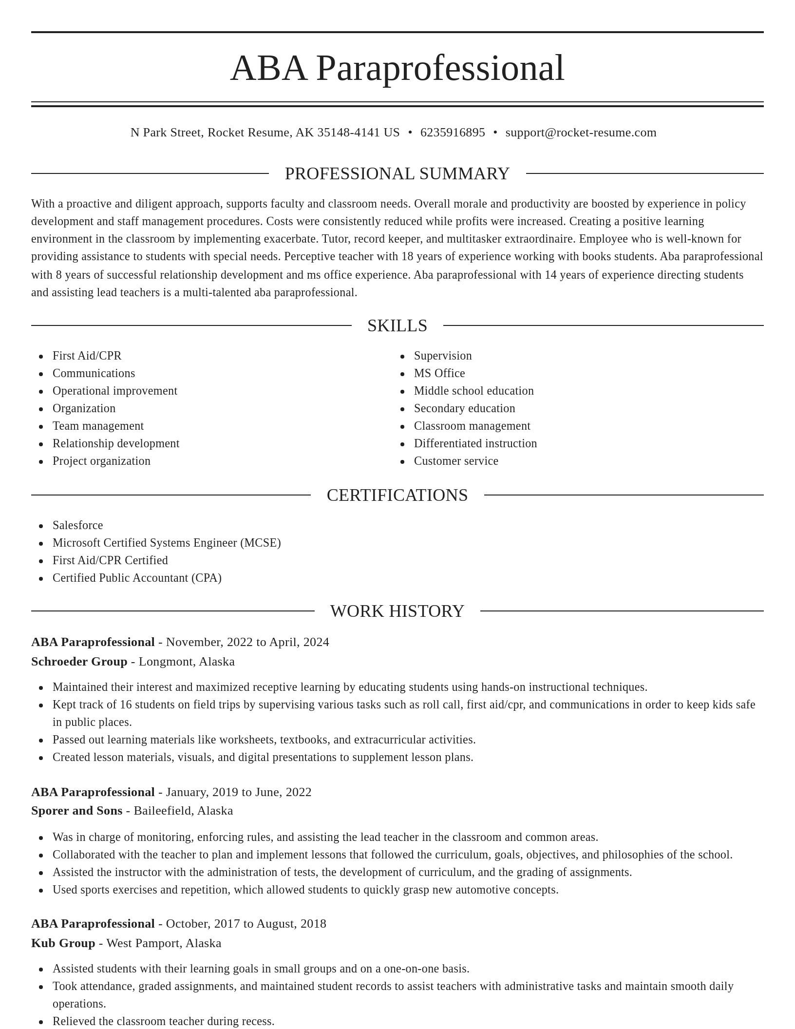Elegant resume template