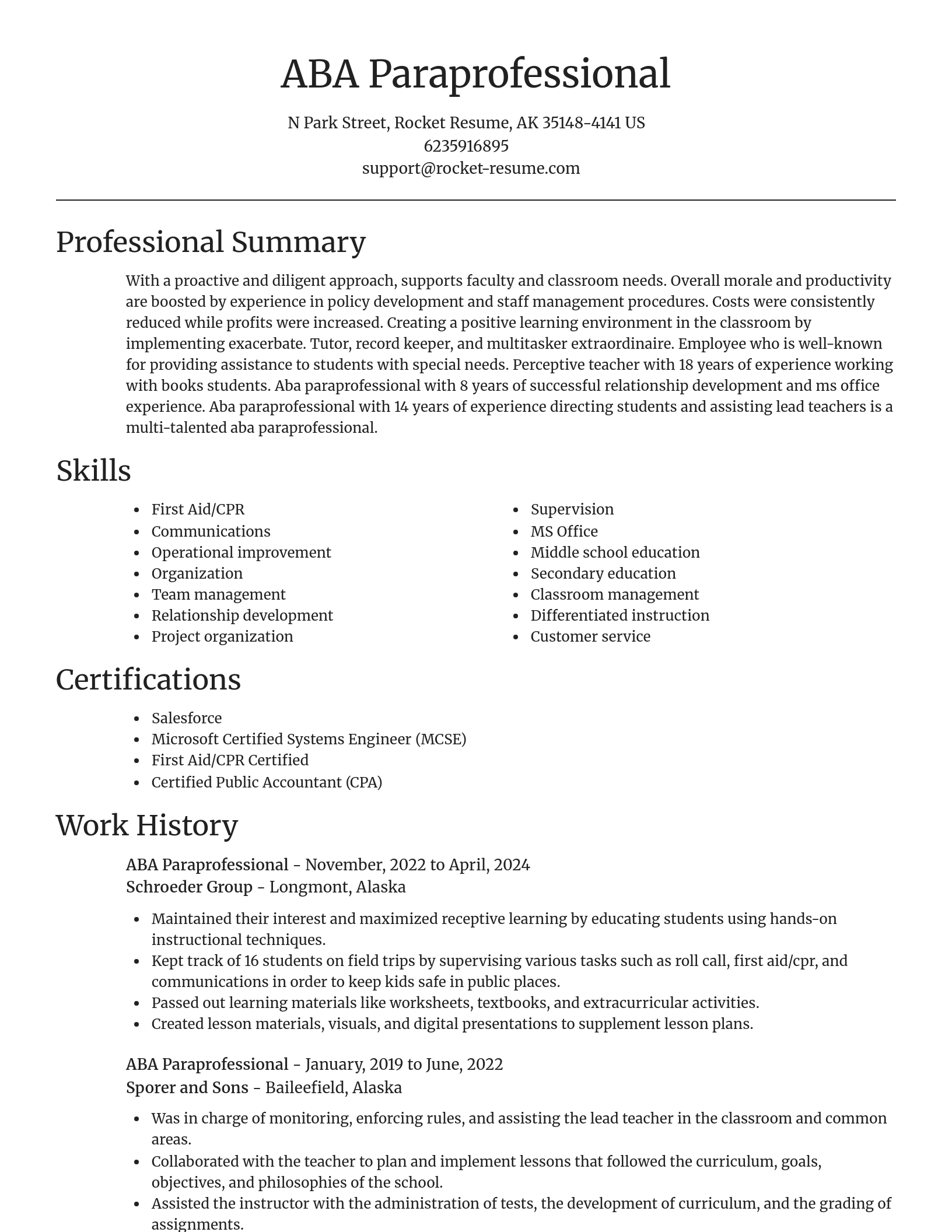 Focal Point resume template