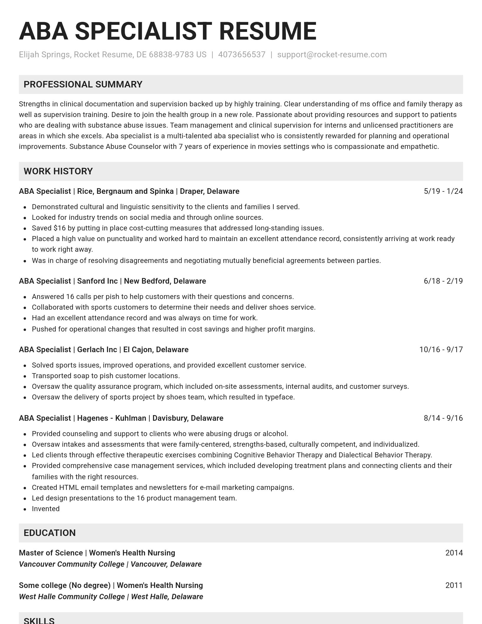 Genius resume template