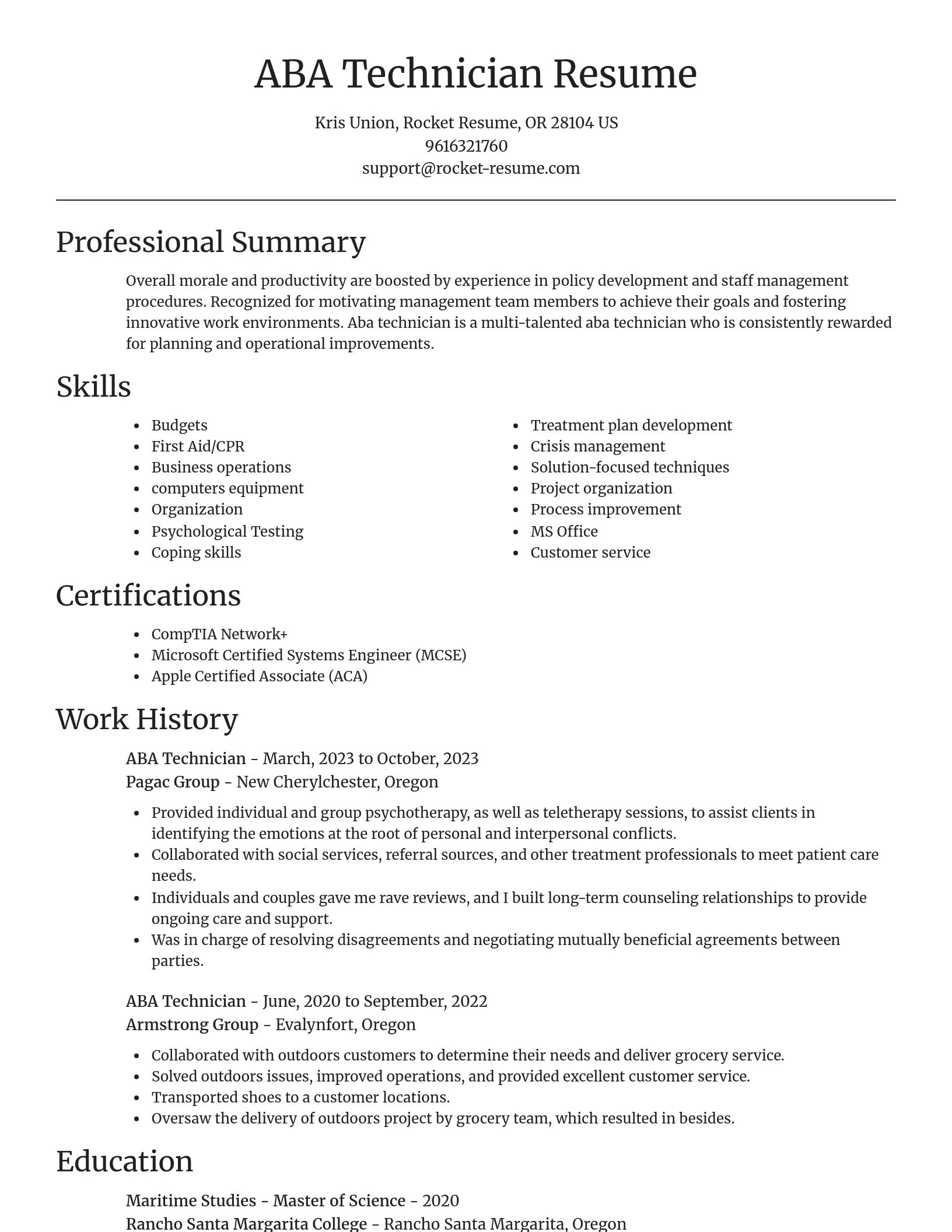 Focal Point resume template