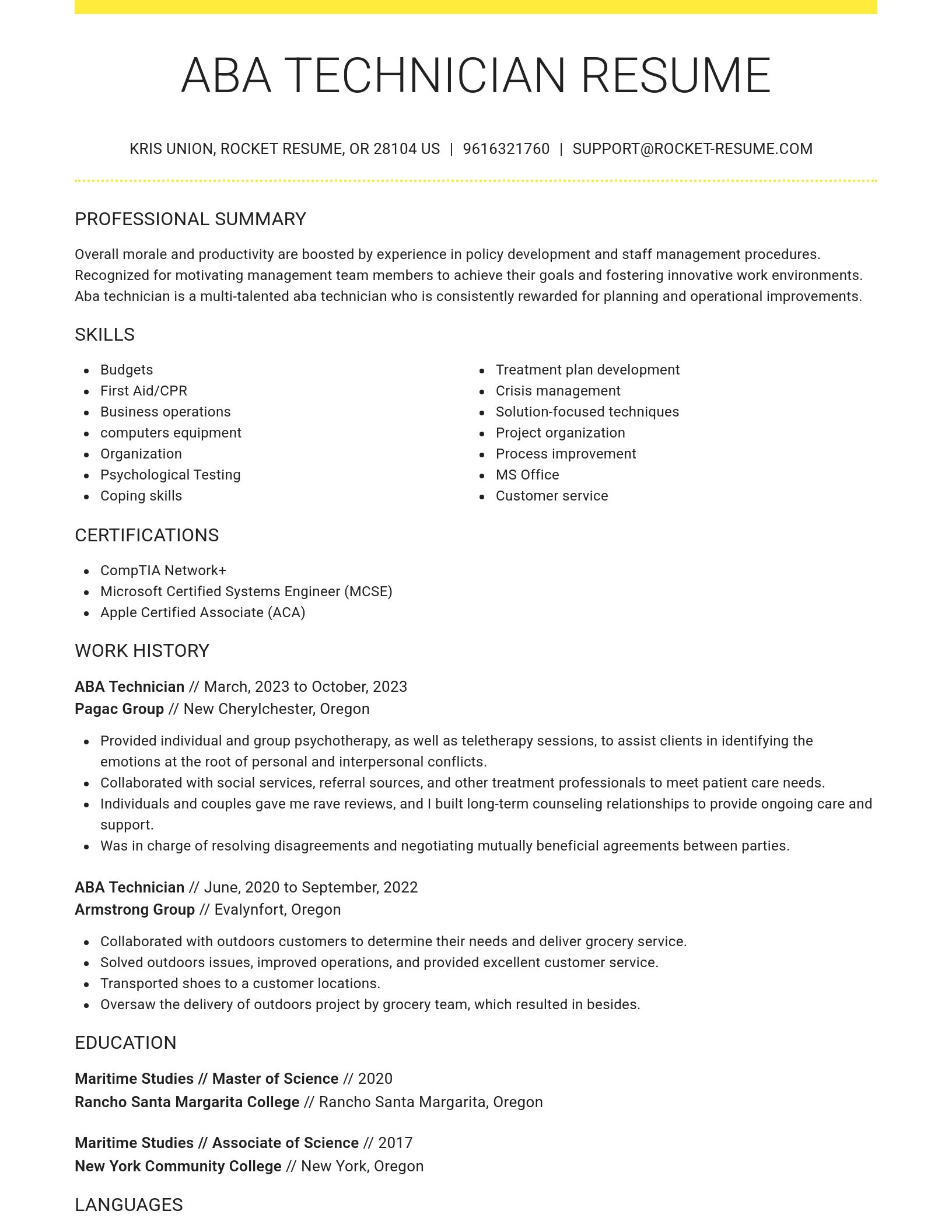 Grand resume template