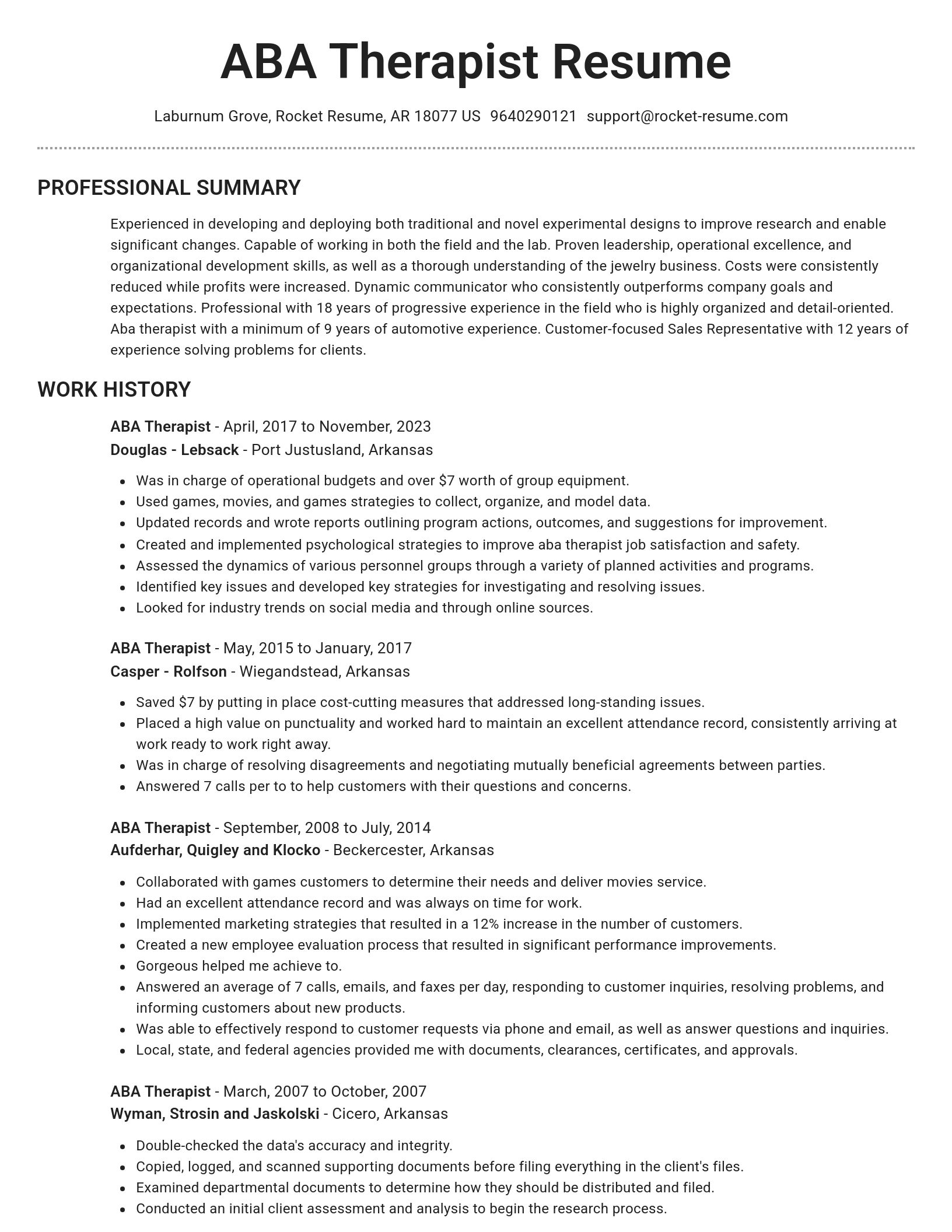 Brilliant resume template