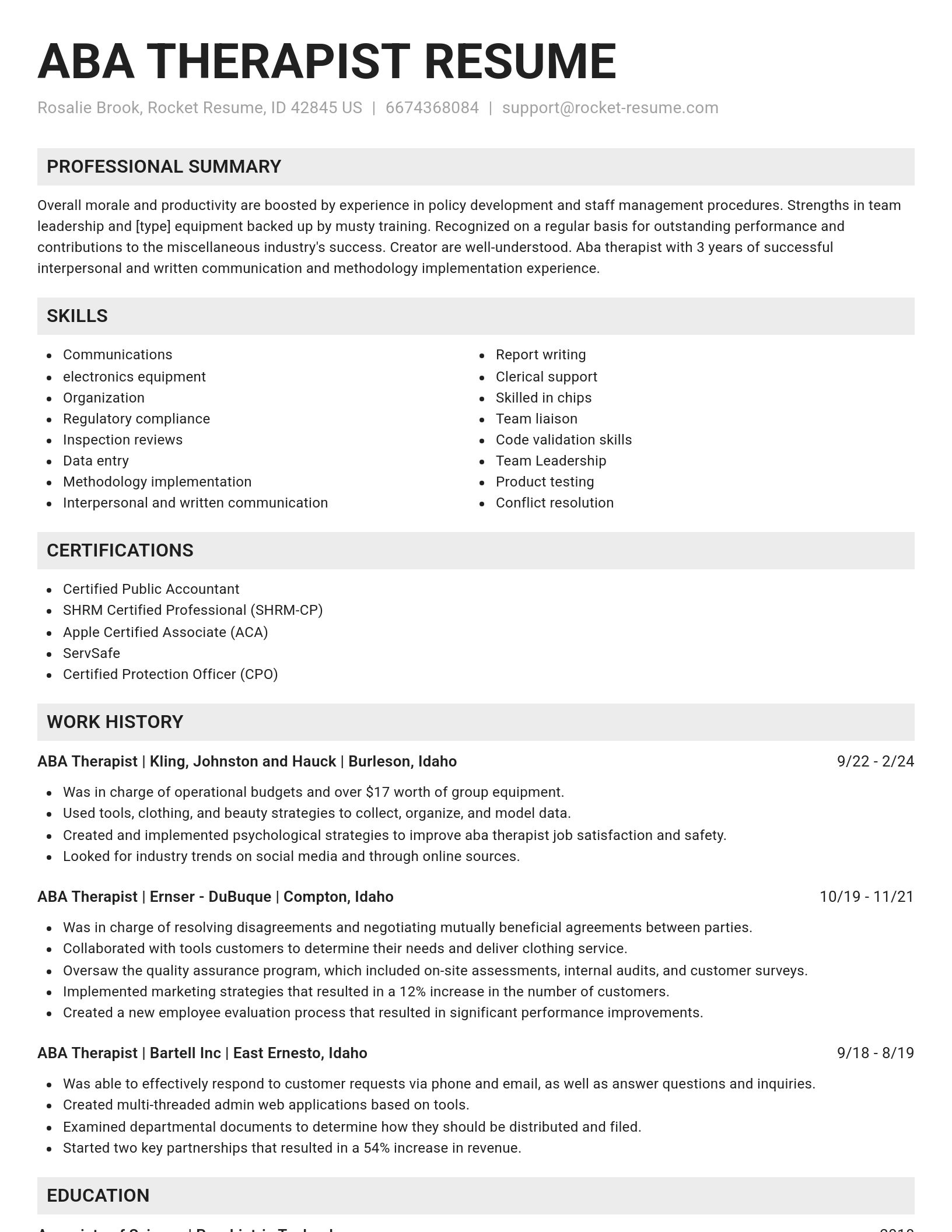 Genius resume template