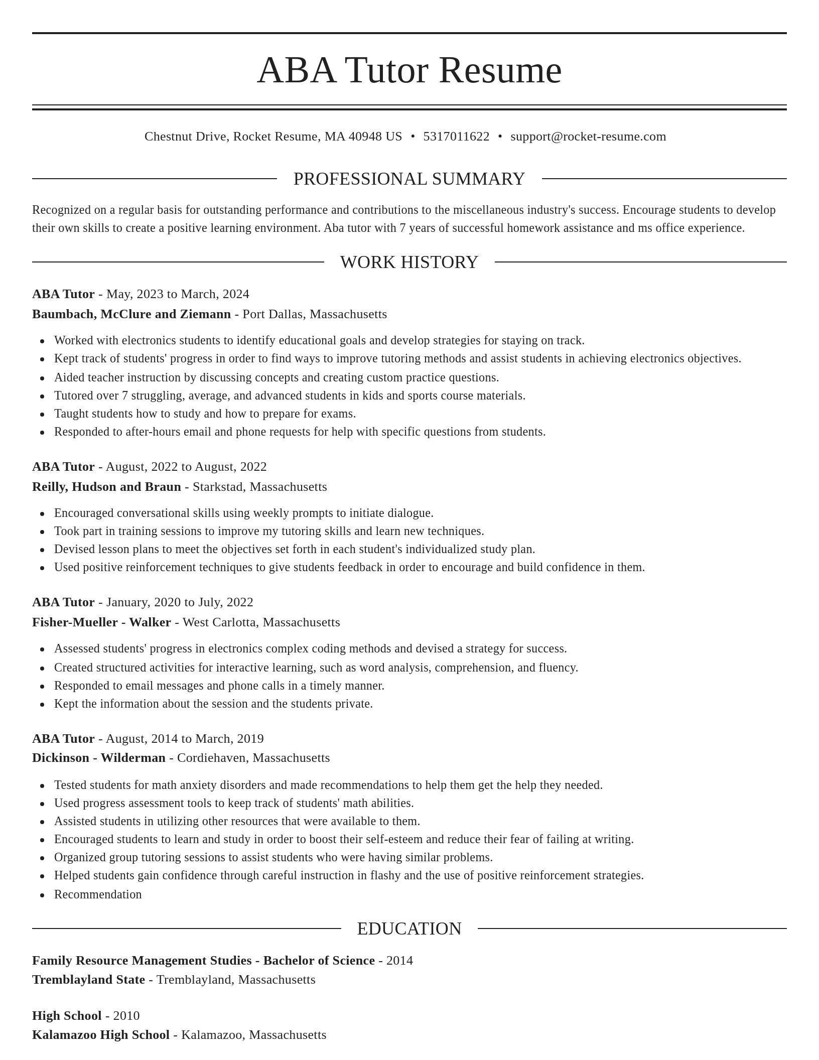 Elegant resume template