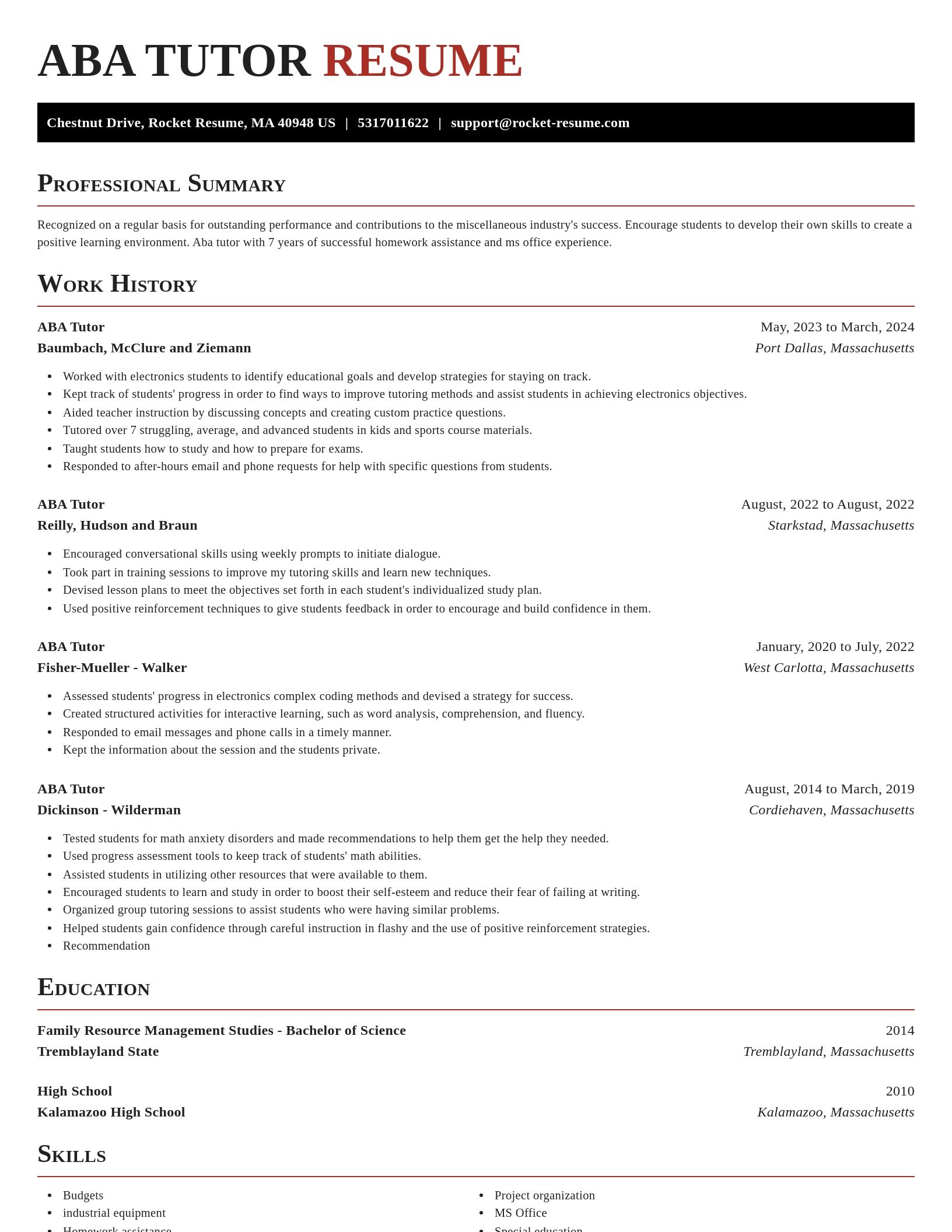 Exquisite resume template