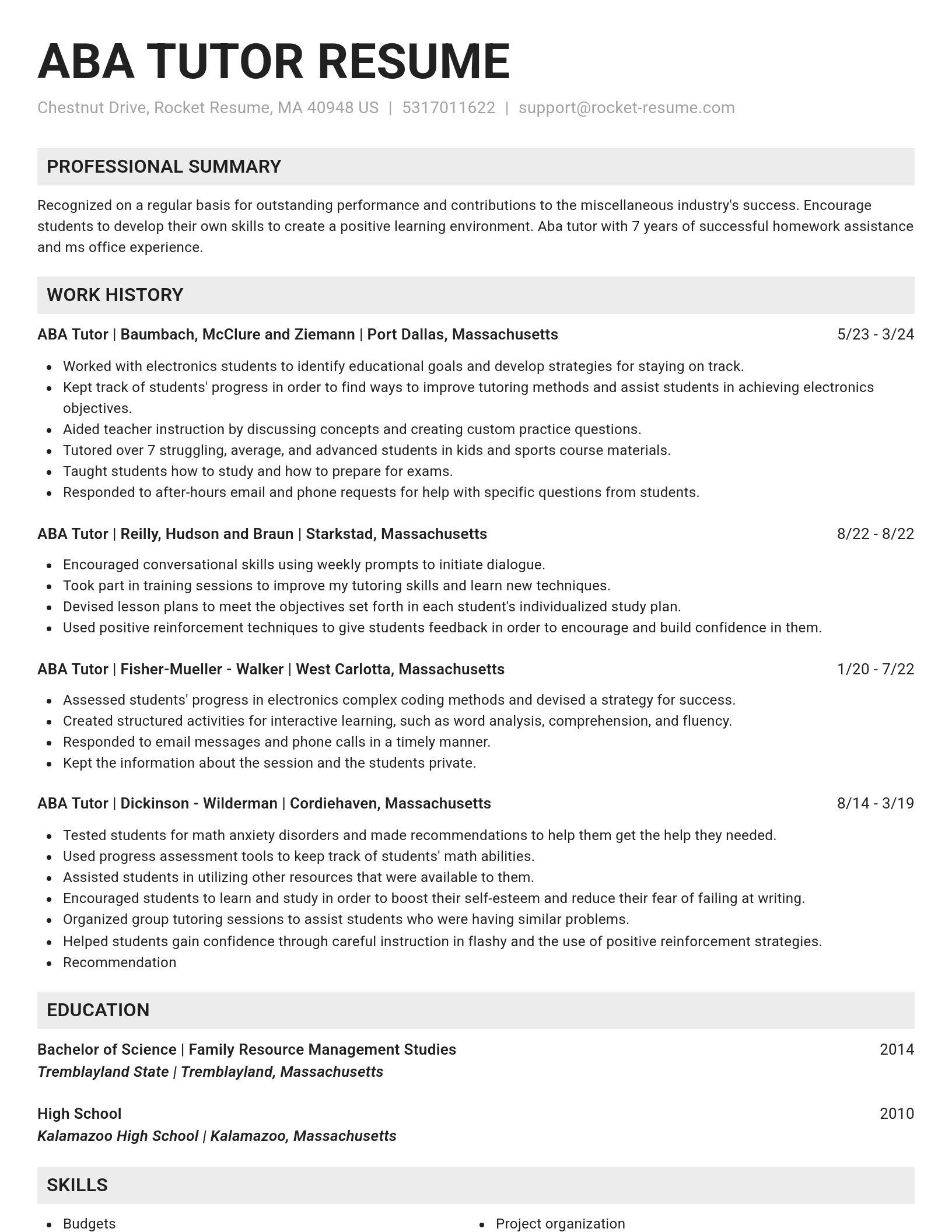 Genius resume template