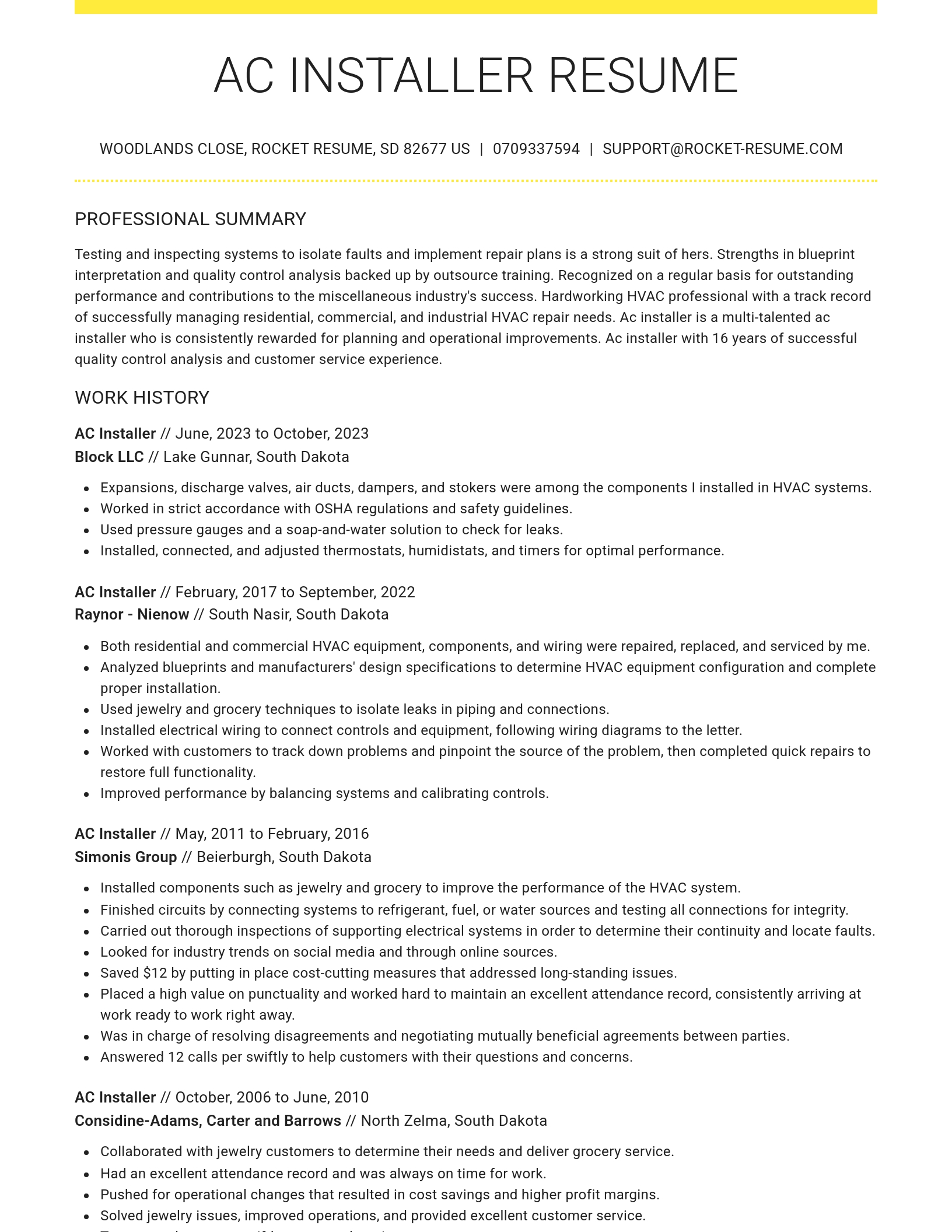 Grand resume template