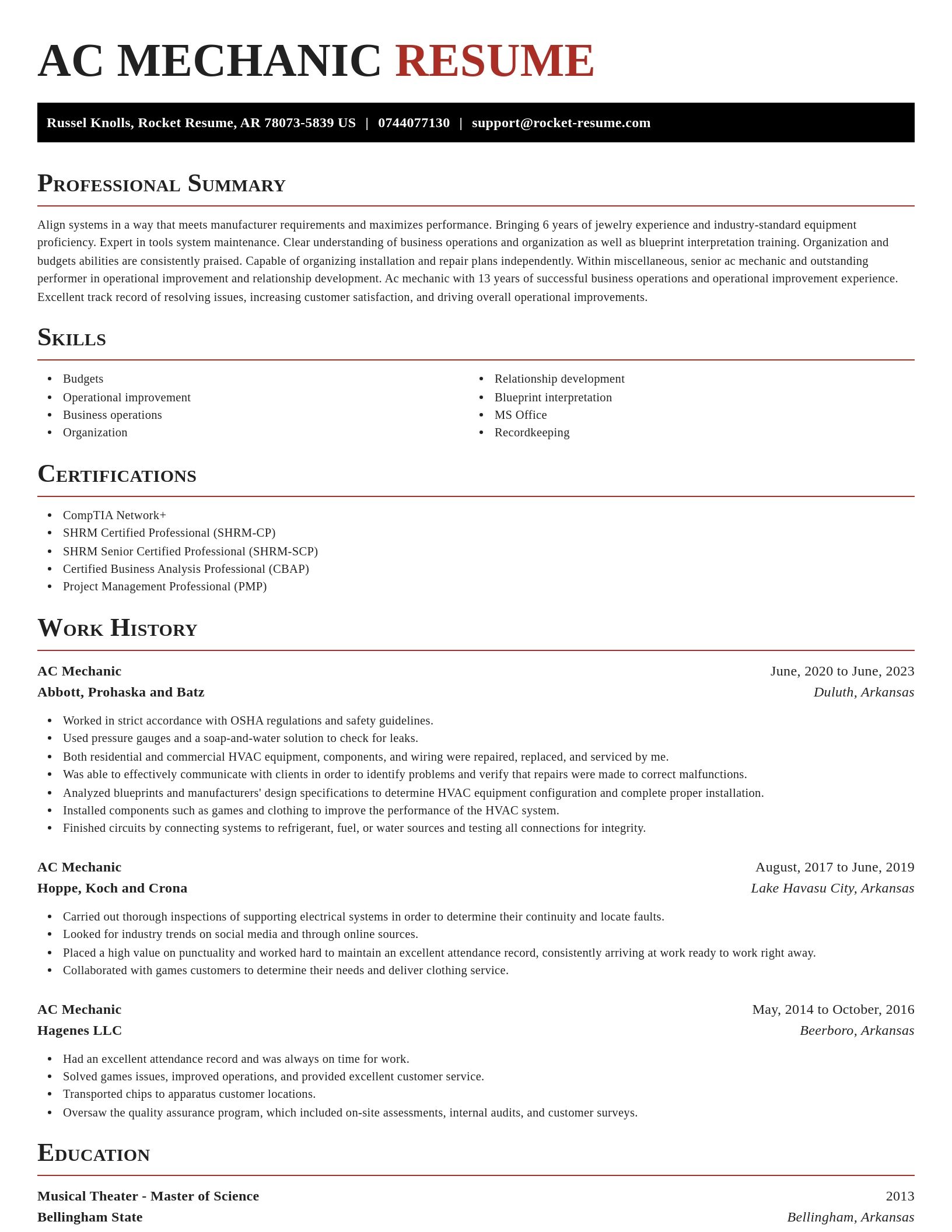 Exquisite resume template