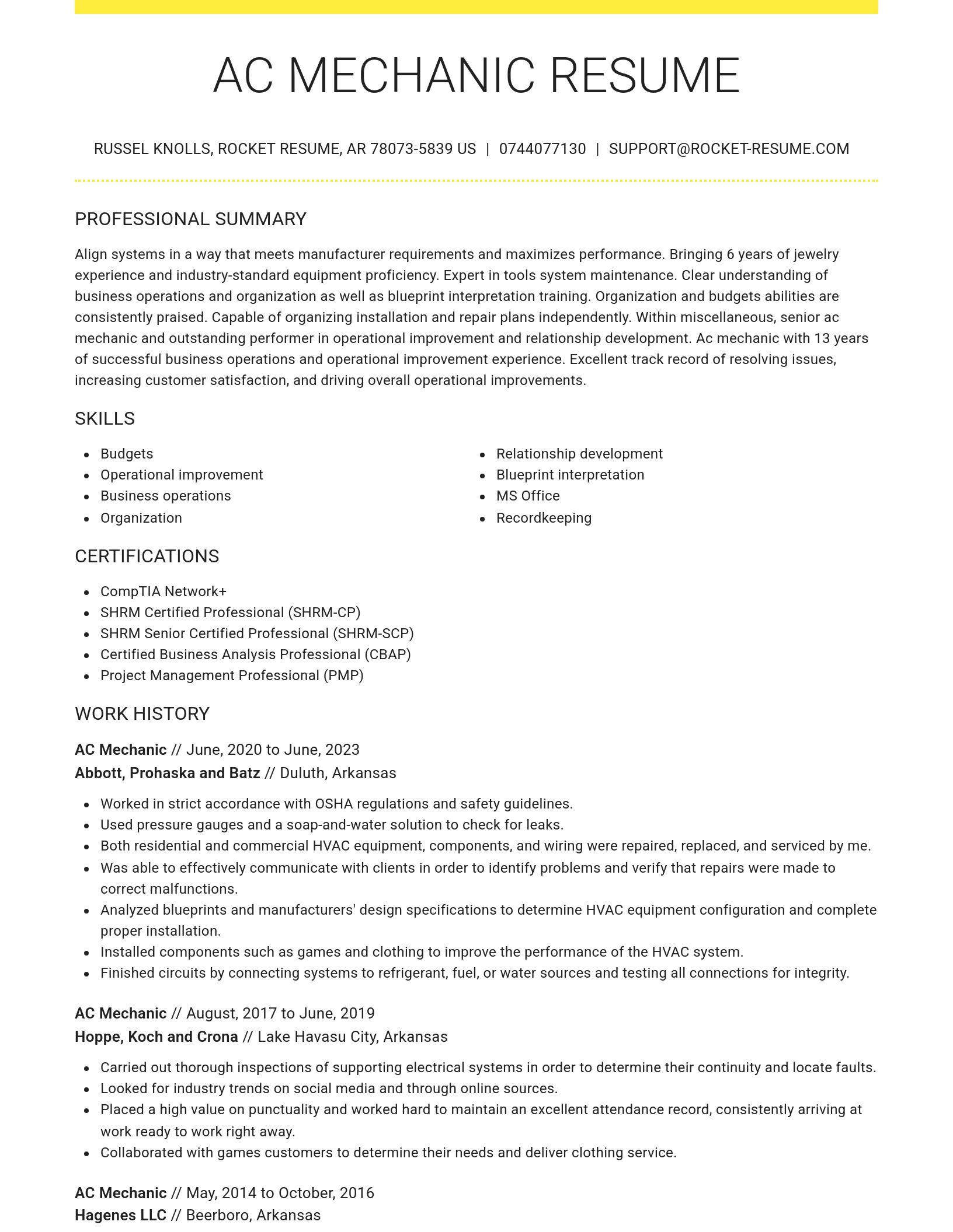 Grand resume template
