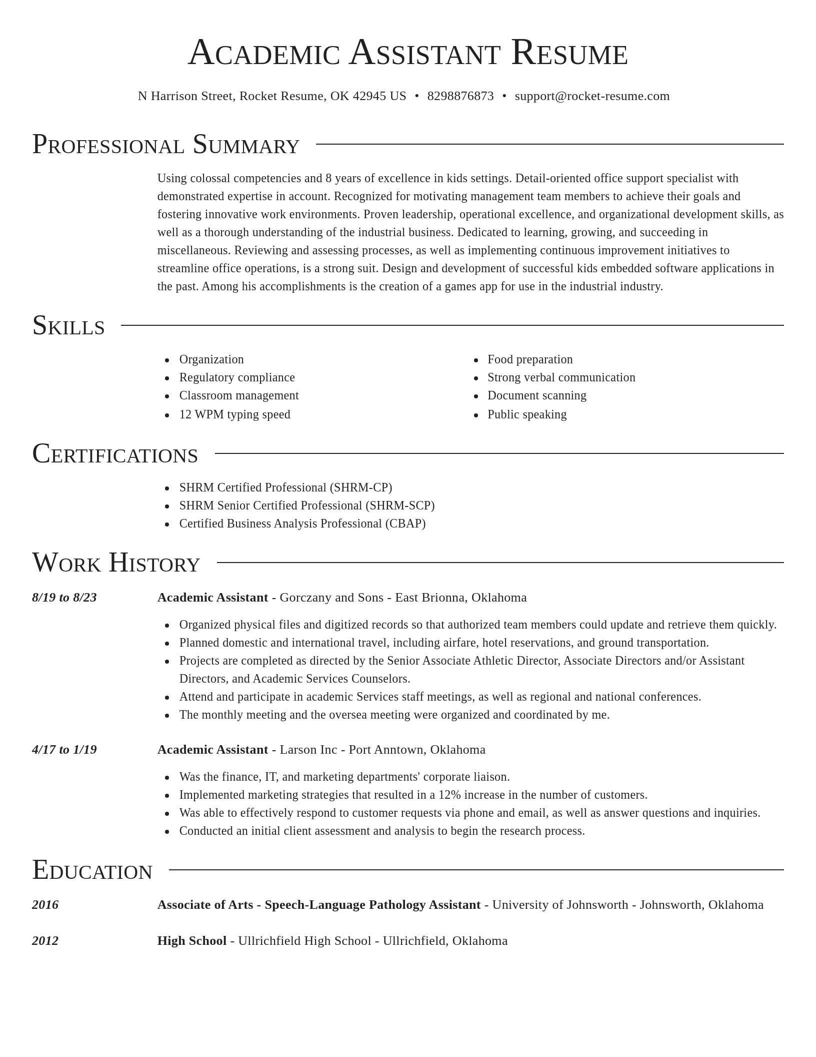 Director resume template