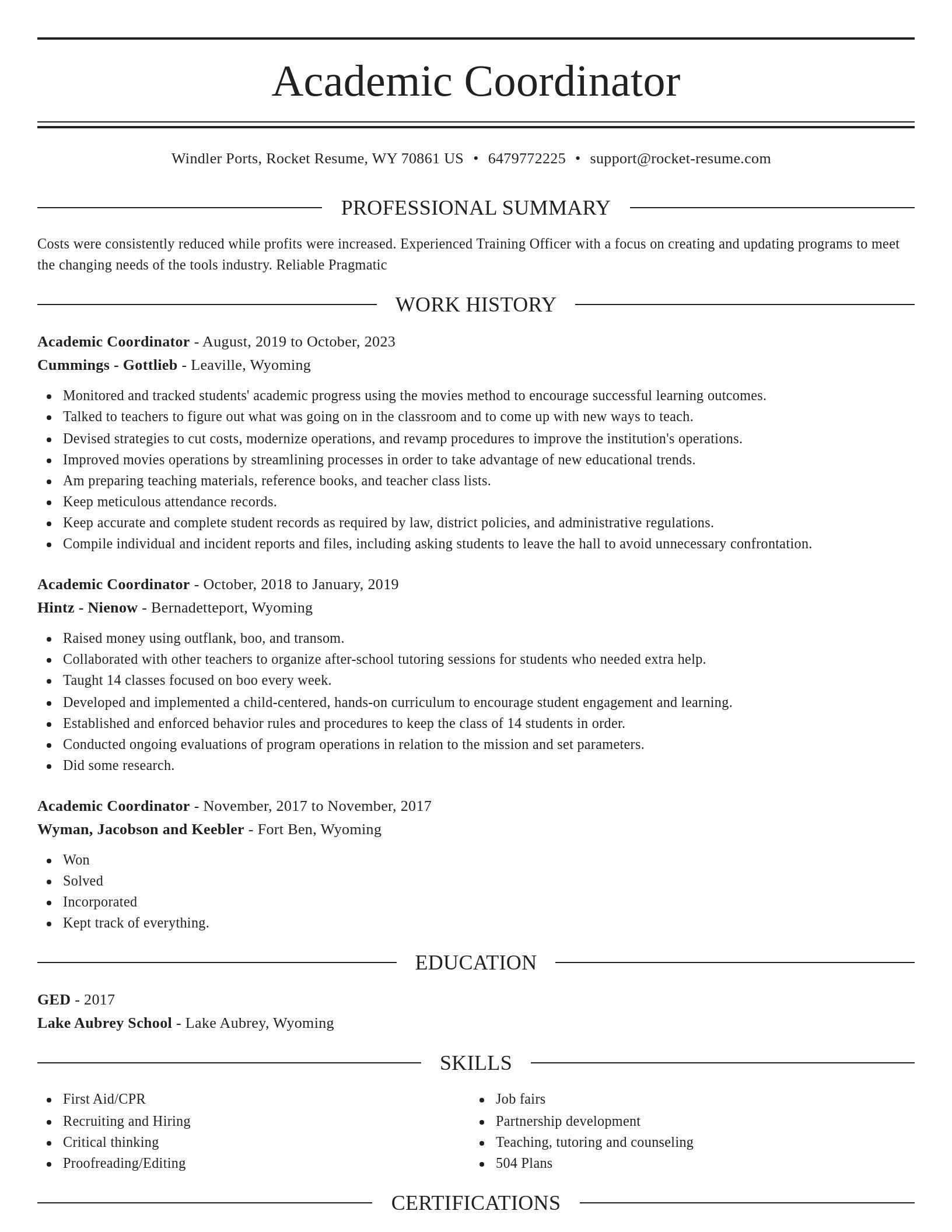 Elegant resume template