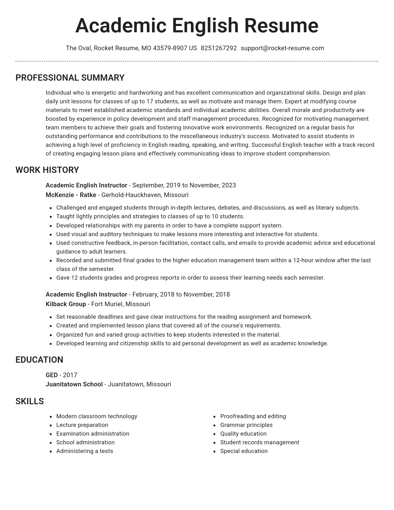 Brilliant resume template